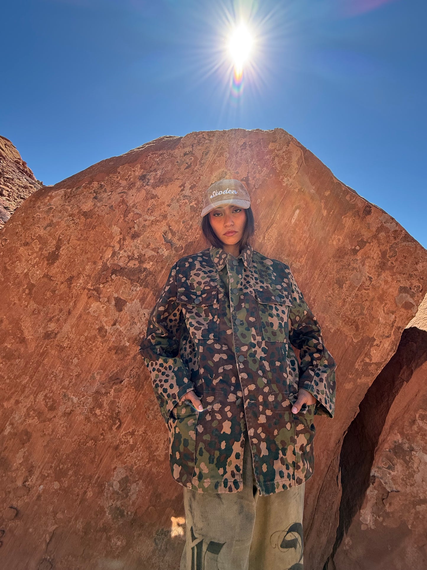 Vintage Military 50s Pea Camo Jacket