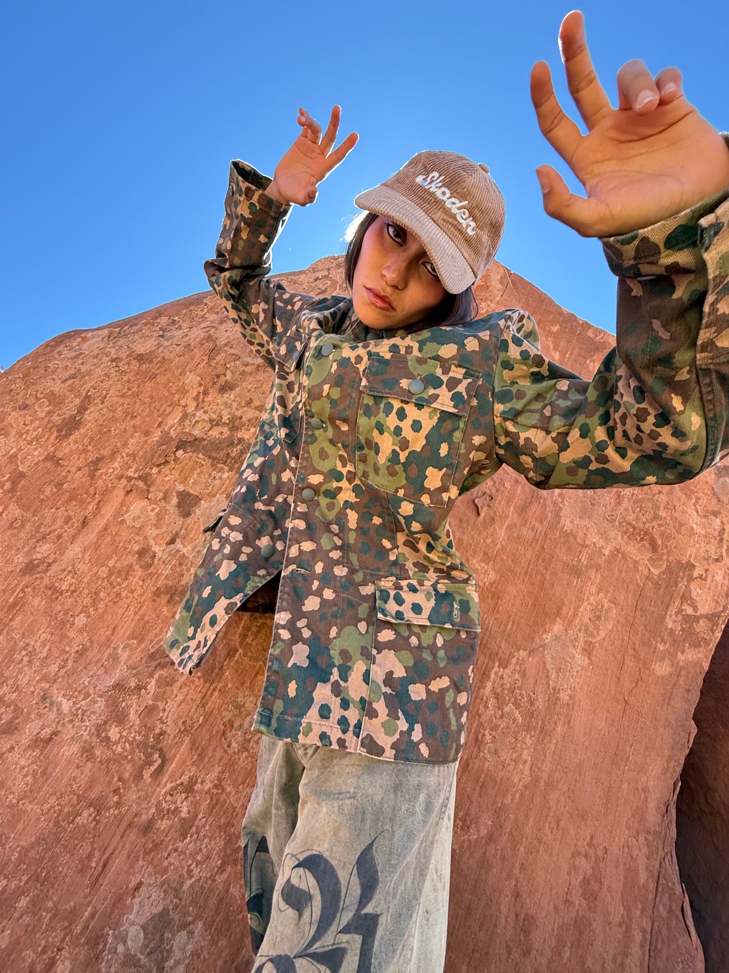 Vintage Military 50s Pea Camo Jacket