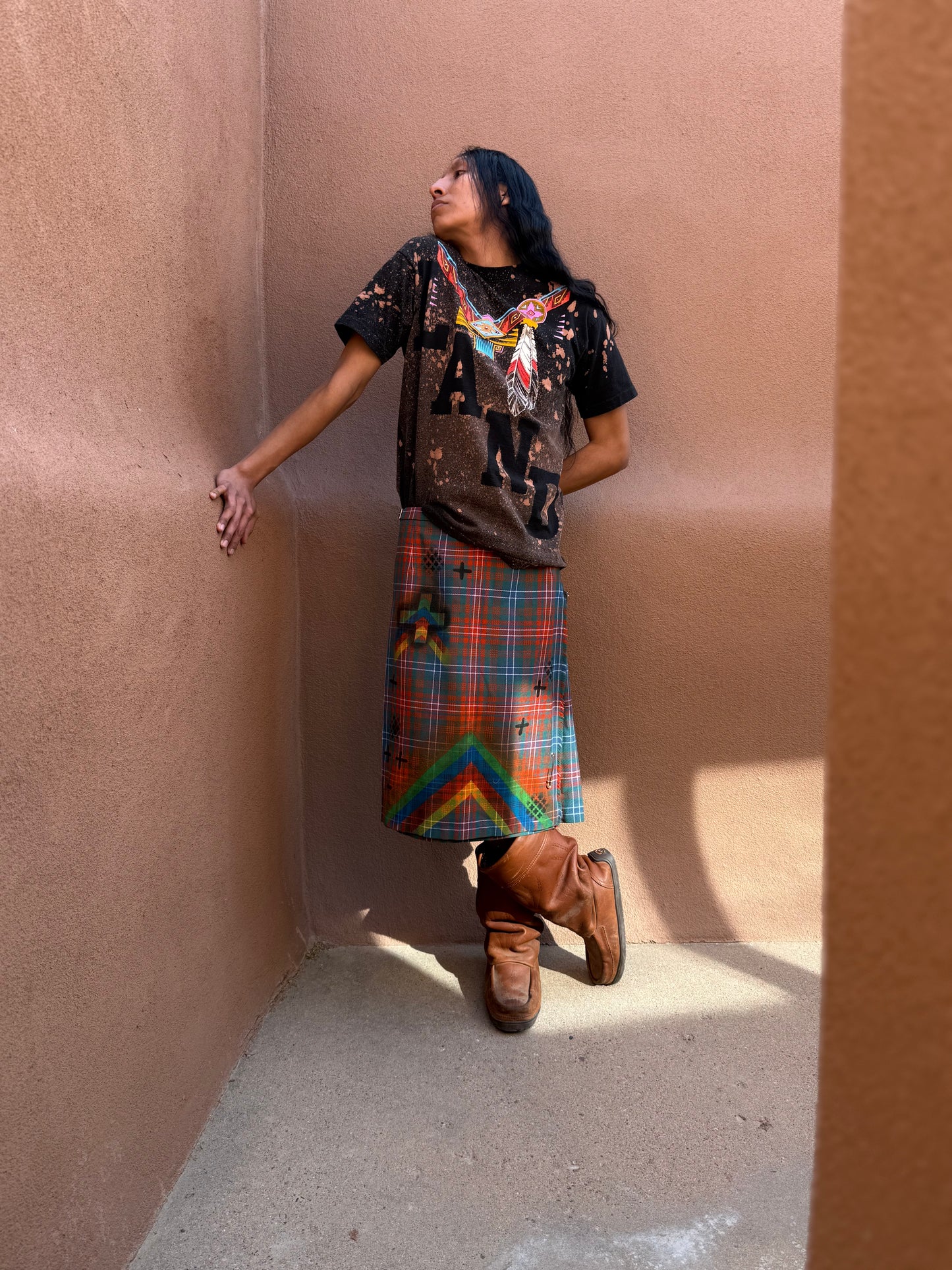 Upcycled Vintage 80s Tee- Land Back