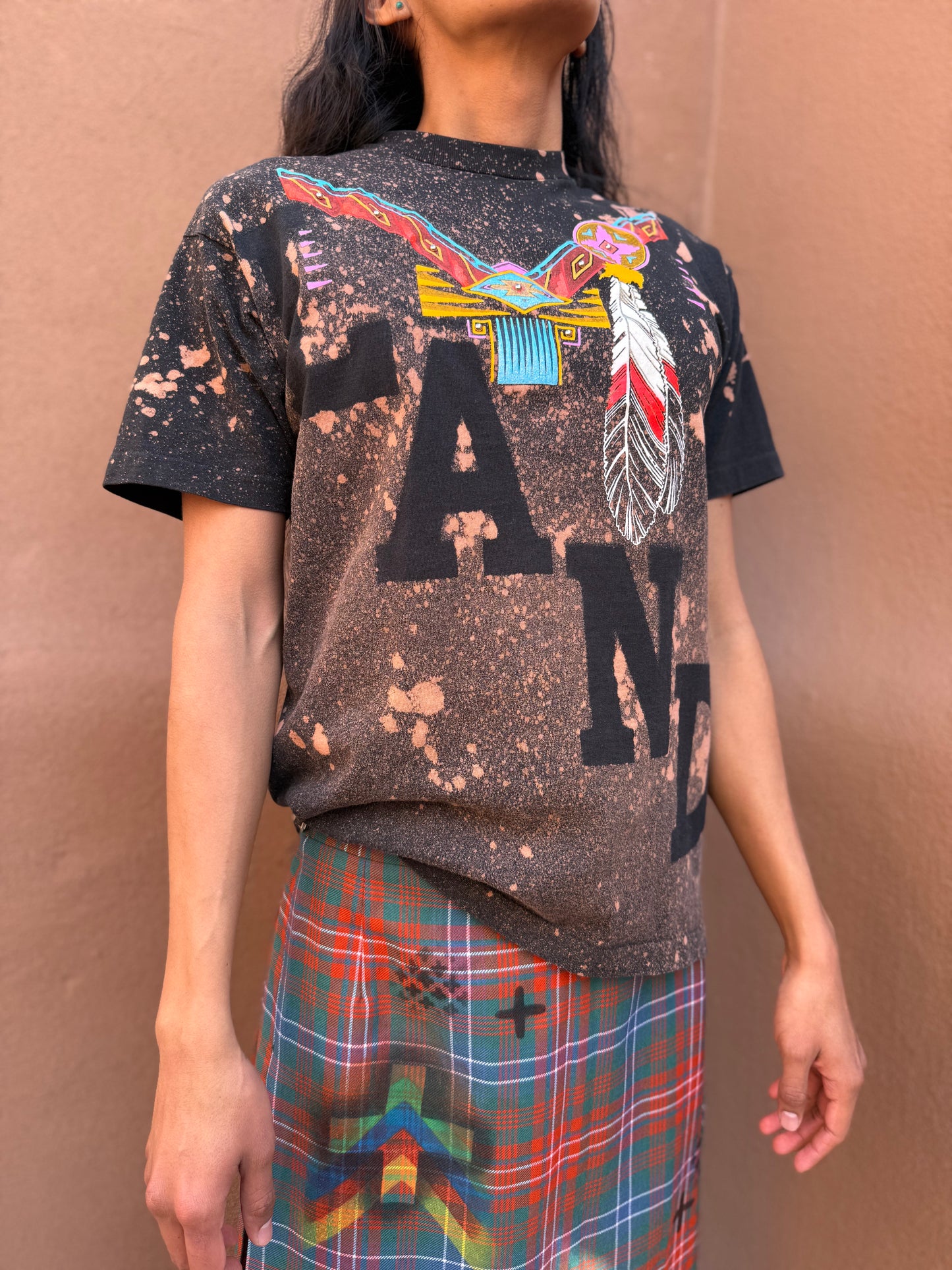 Upcycled Vintage 80s Tee- Land Back