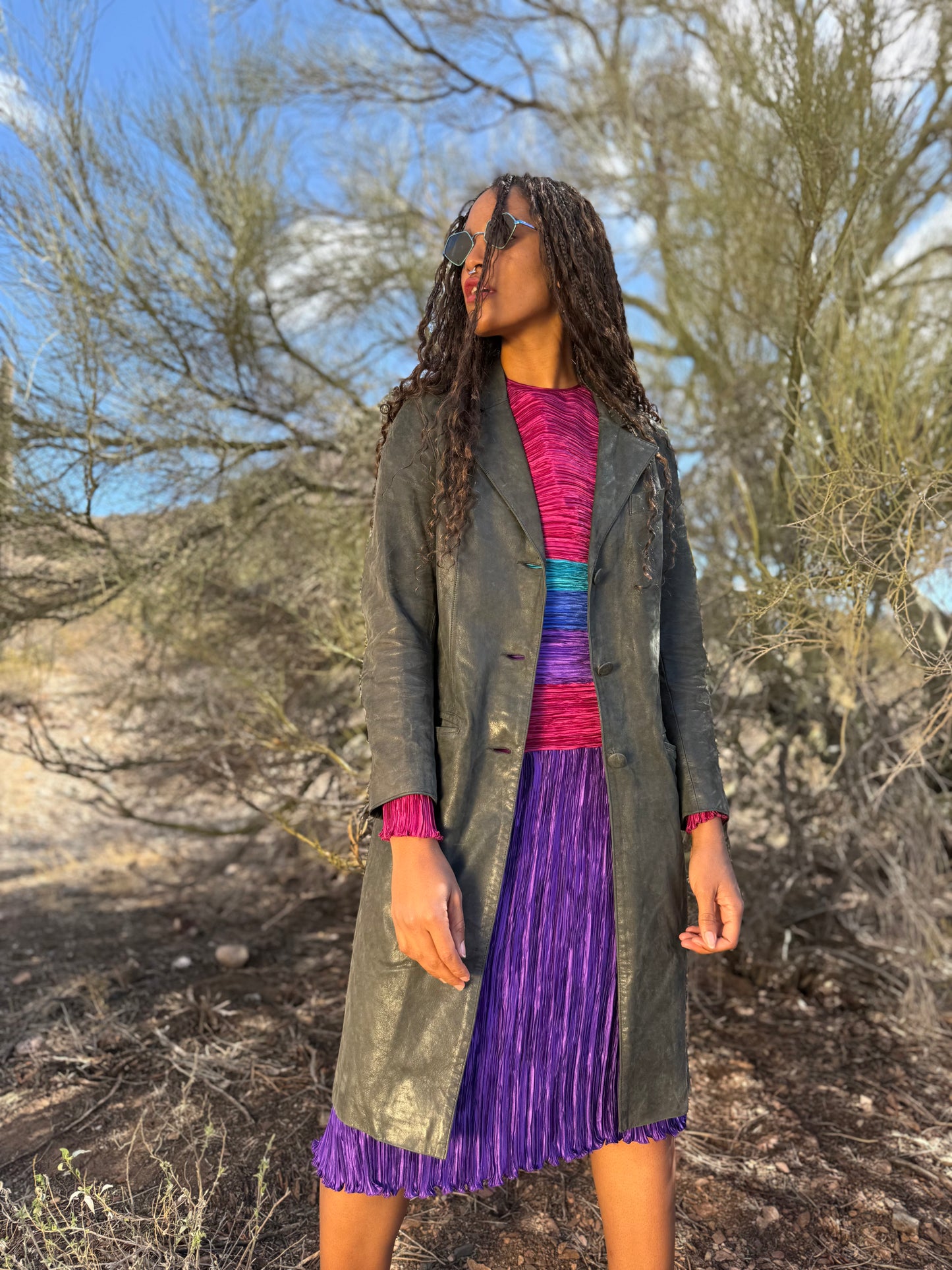 Vintage 90s Matrix Leather Jacket