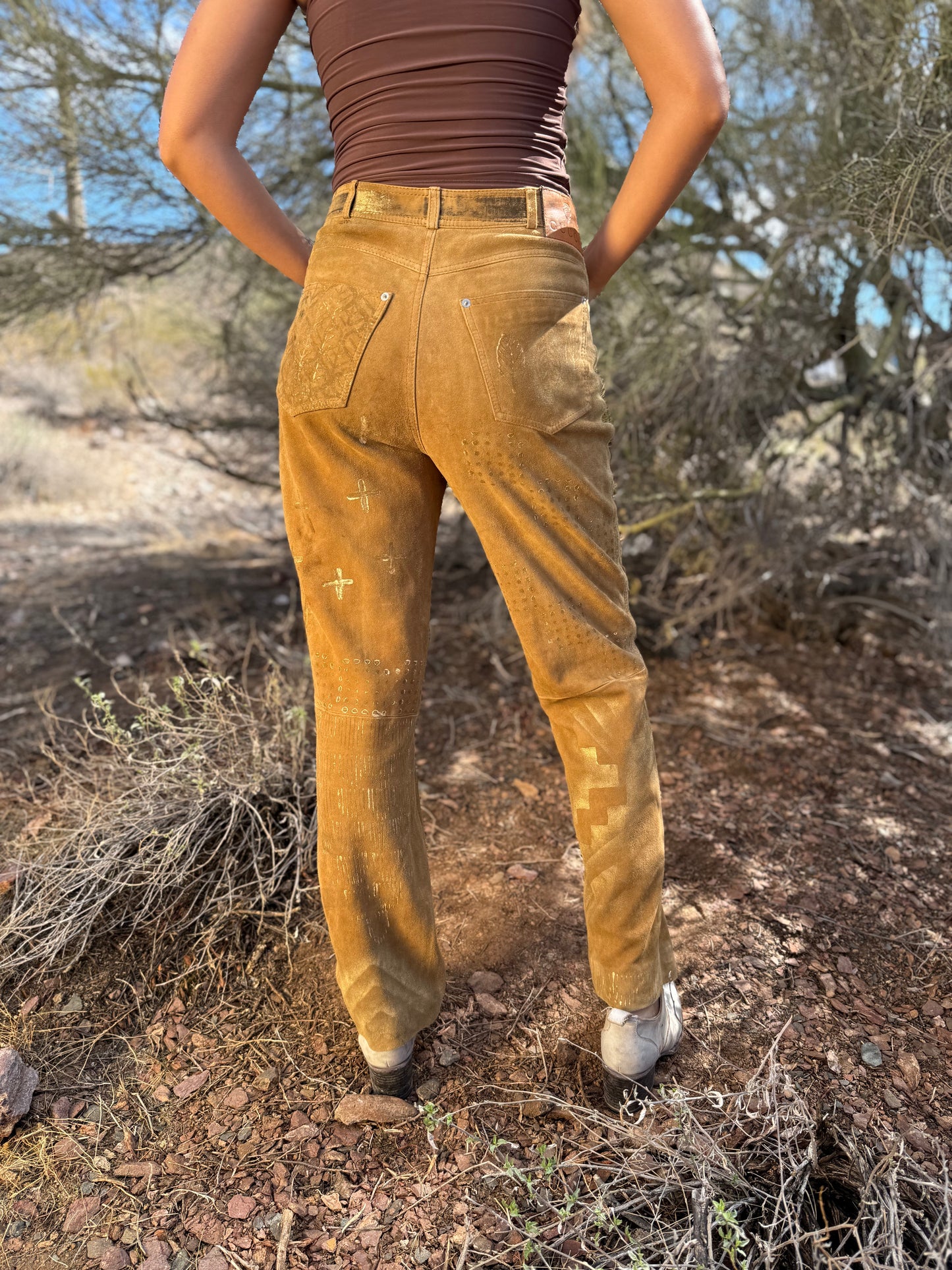 Upcycled Vintage Gucci Suede Pant