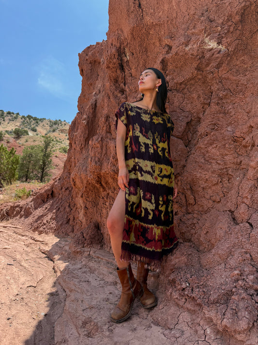Upcycled Vintage Ikat Dress