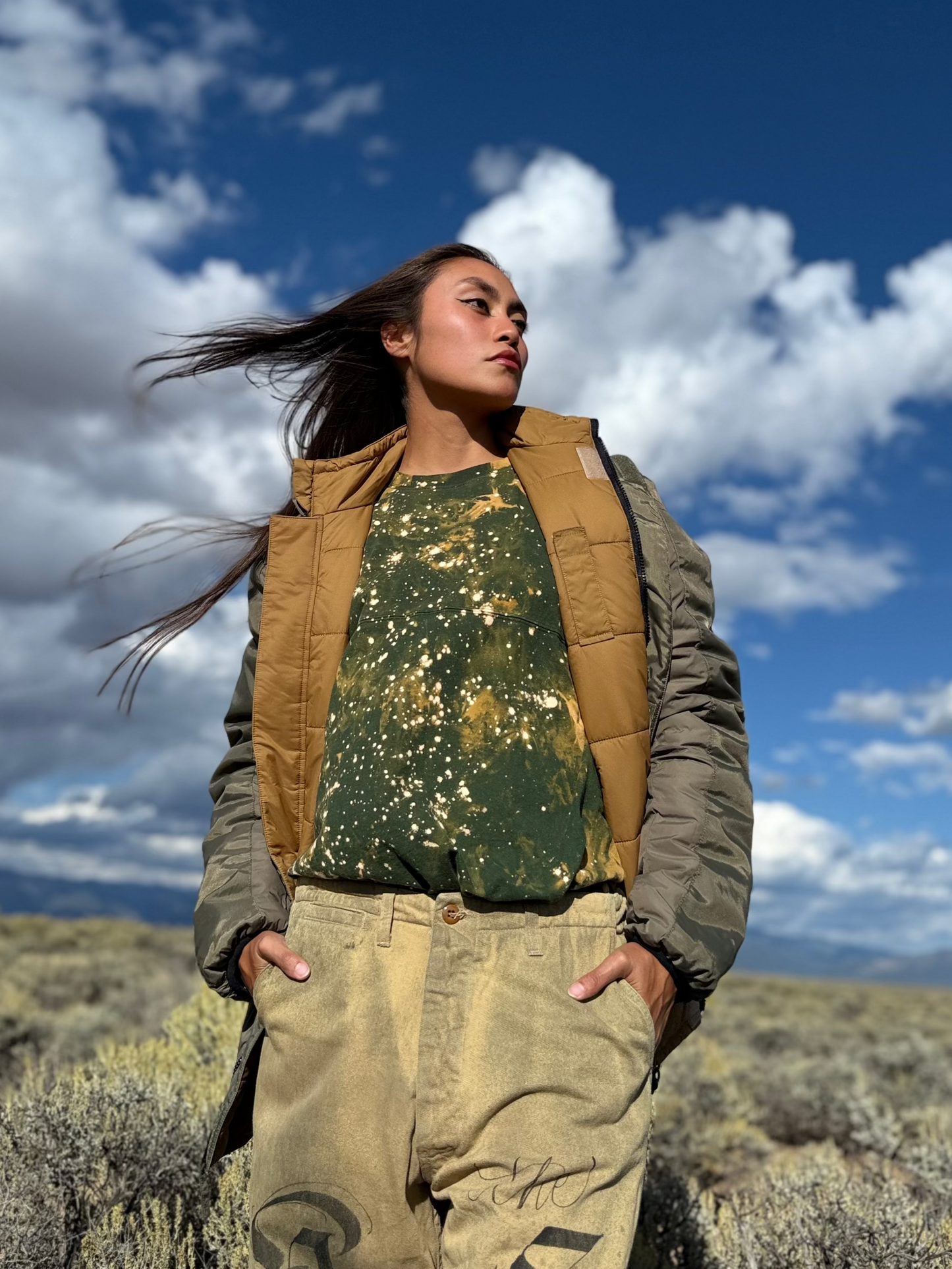 Vintage Reversible Military Quilted Jacket