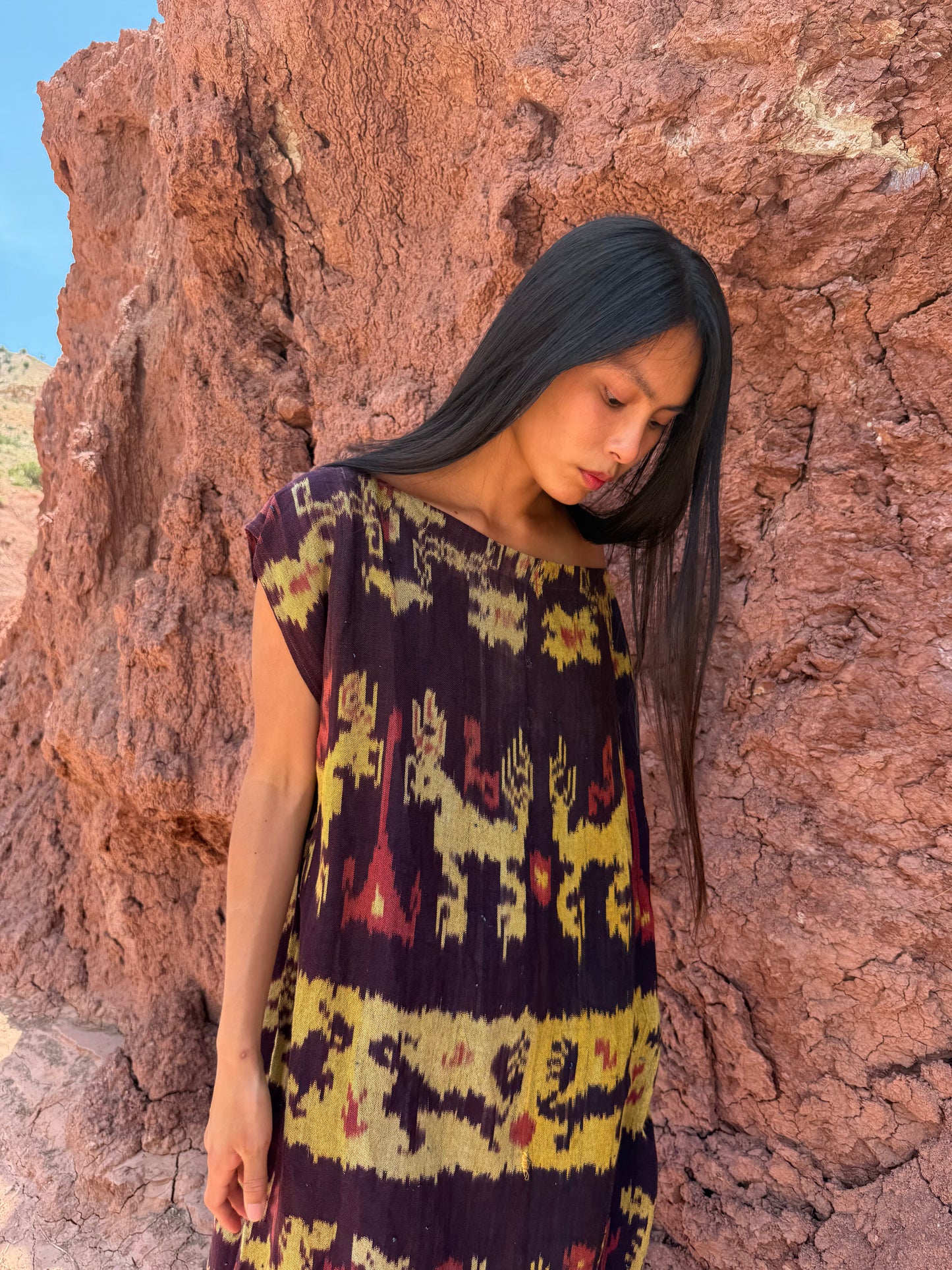 Upcycled Vintage Ikat Dress