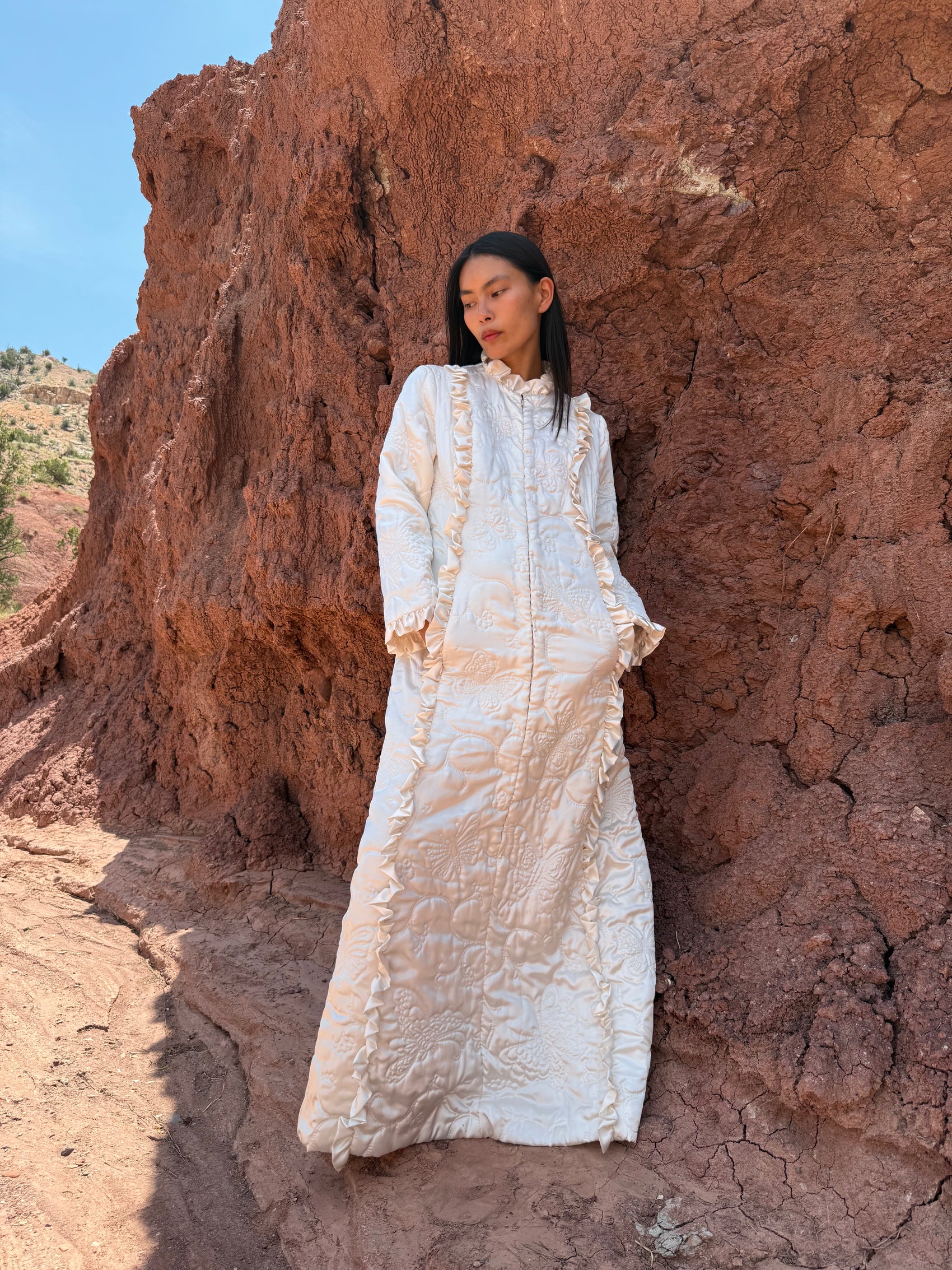 Vintage 60s Satin Caftan