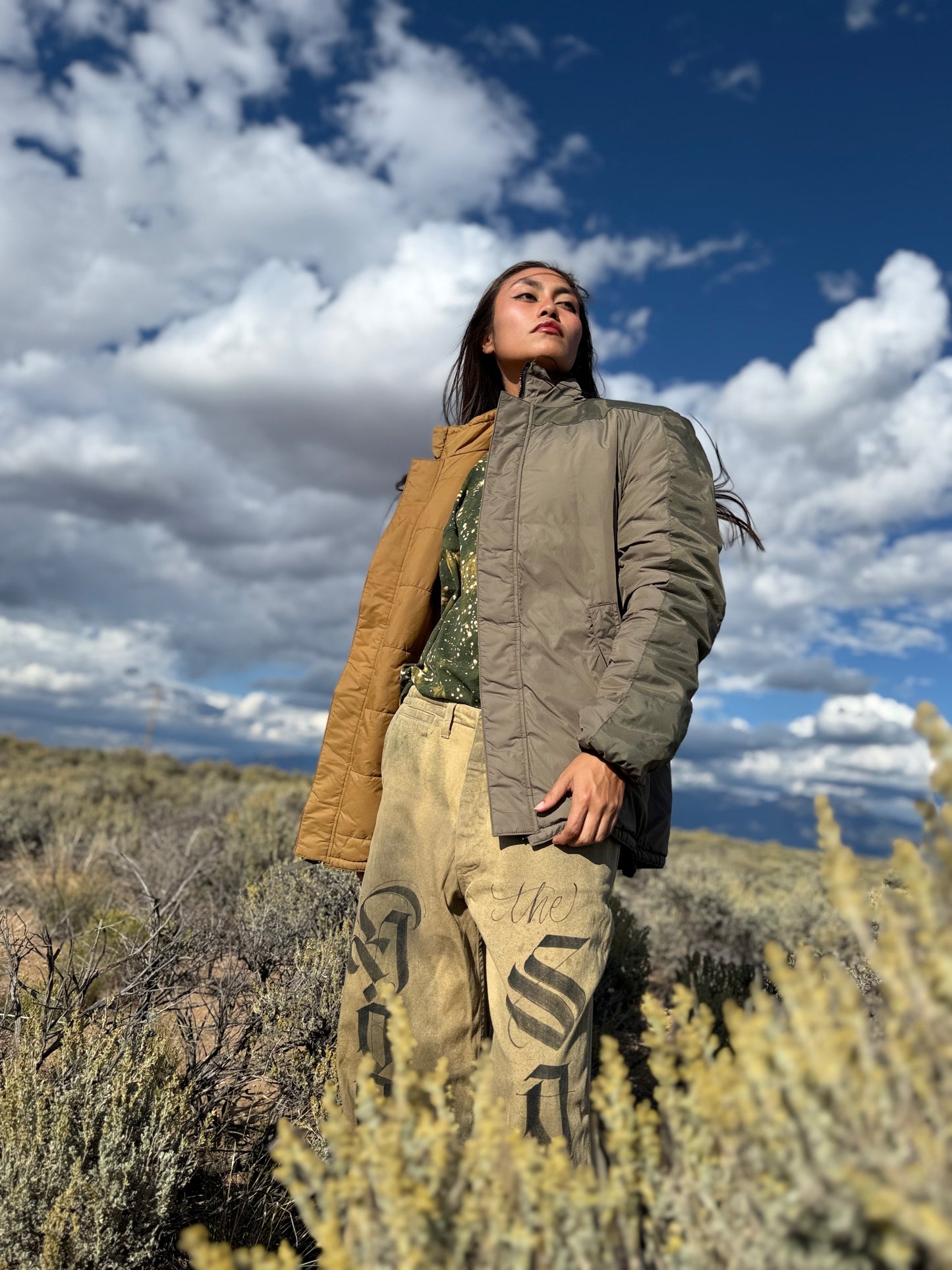 Vintage Reversible Military Quilted Jacket