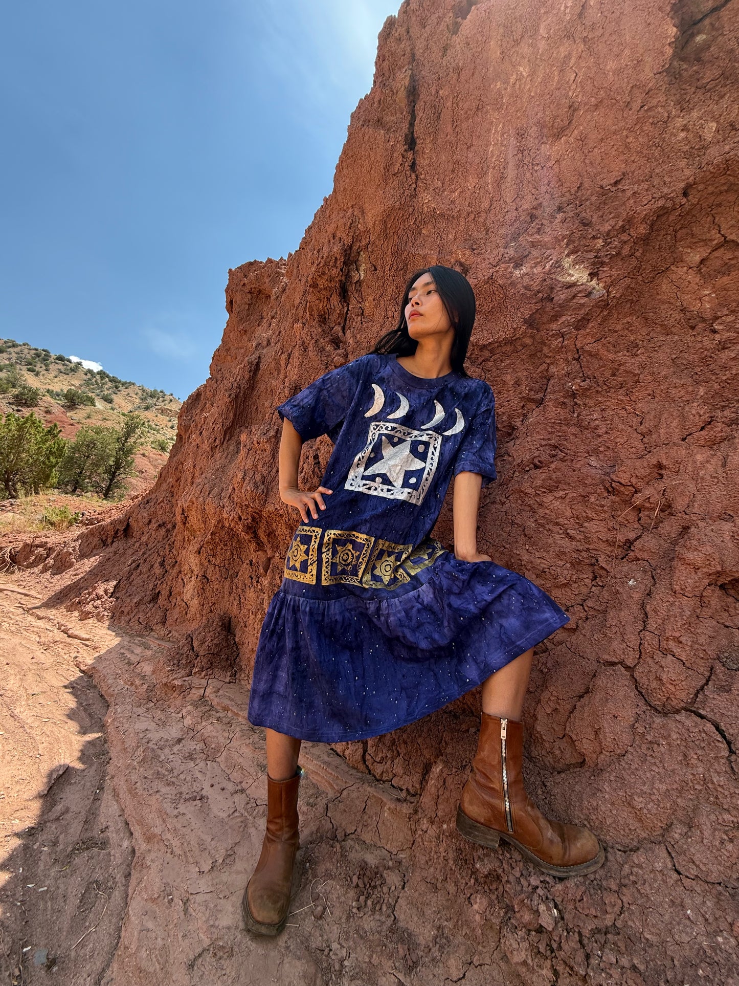 Upcycled Vintage Jersey Dress
