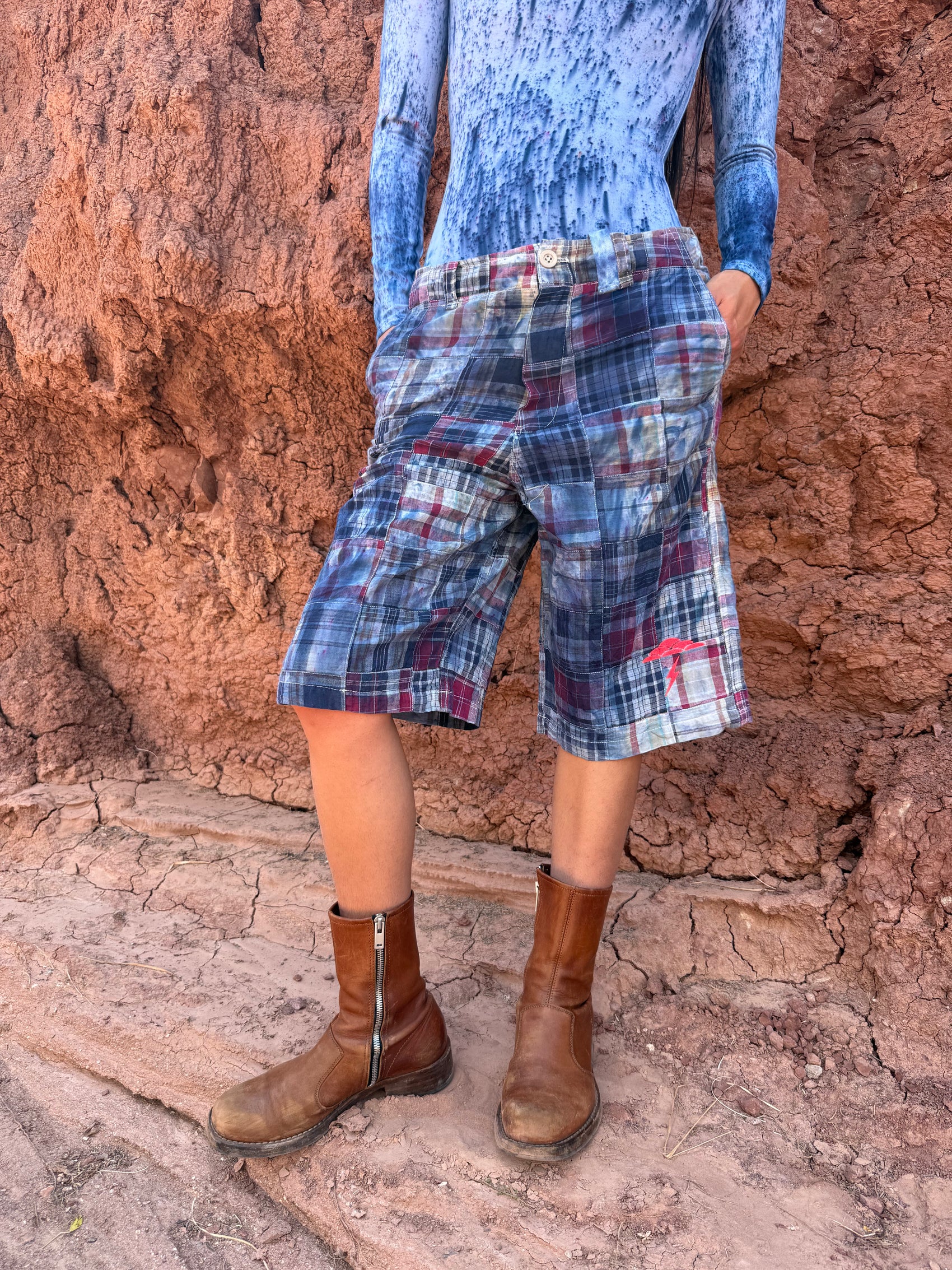 Upcycled Vintage Madras Plaid Shorts