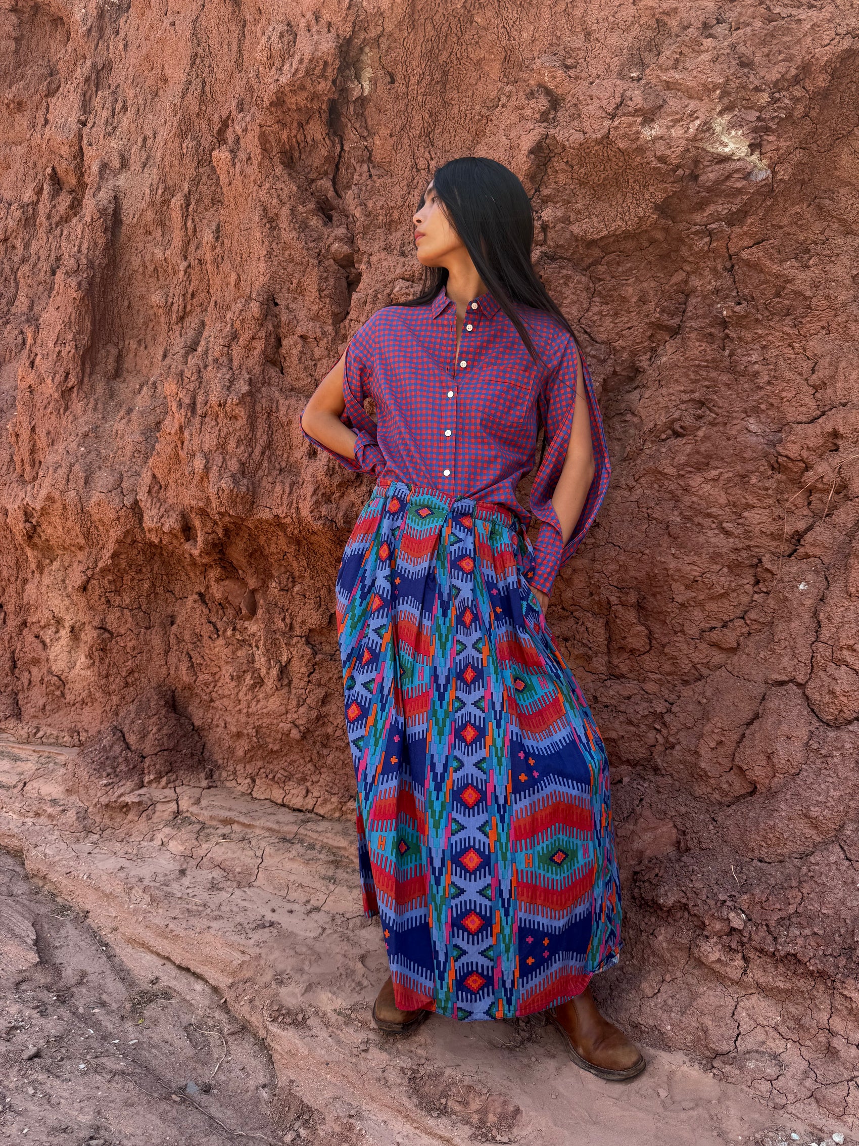 Vintage 80s Geo Southwest Skirt
