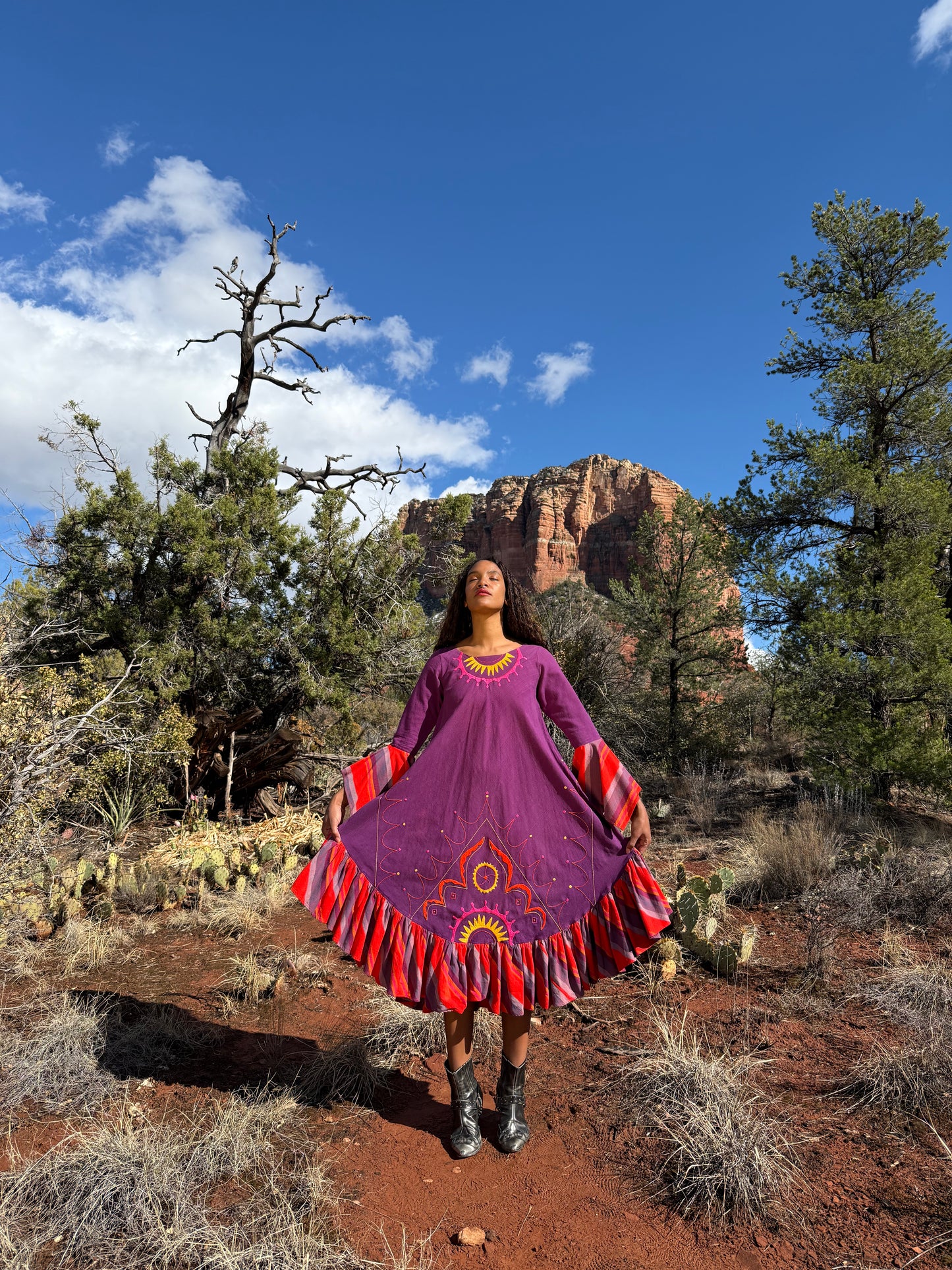 Vintage 70s Folk Dress