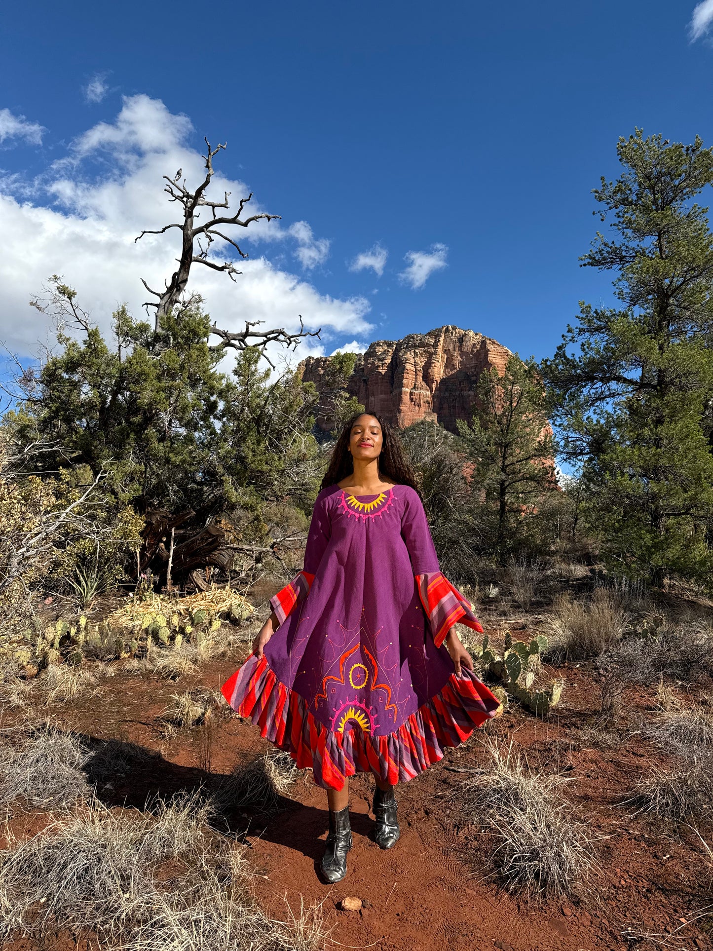 Vintage 70s Folk Dress