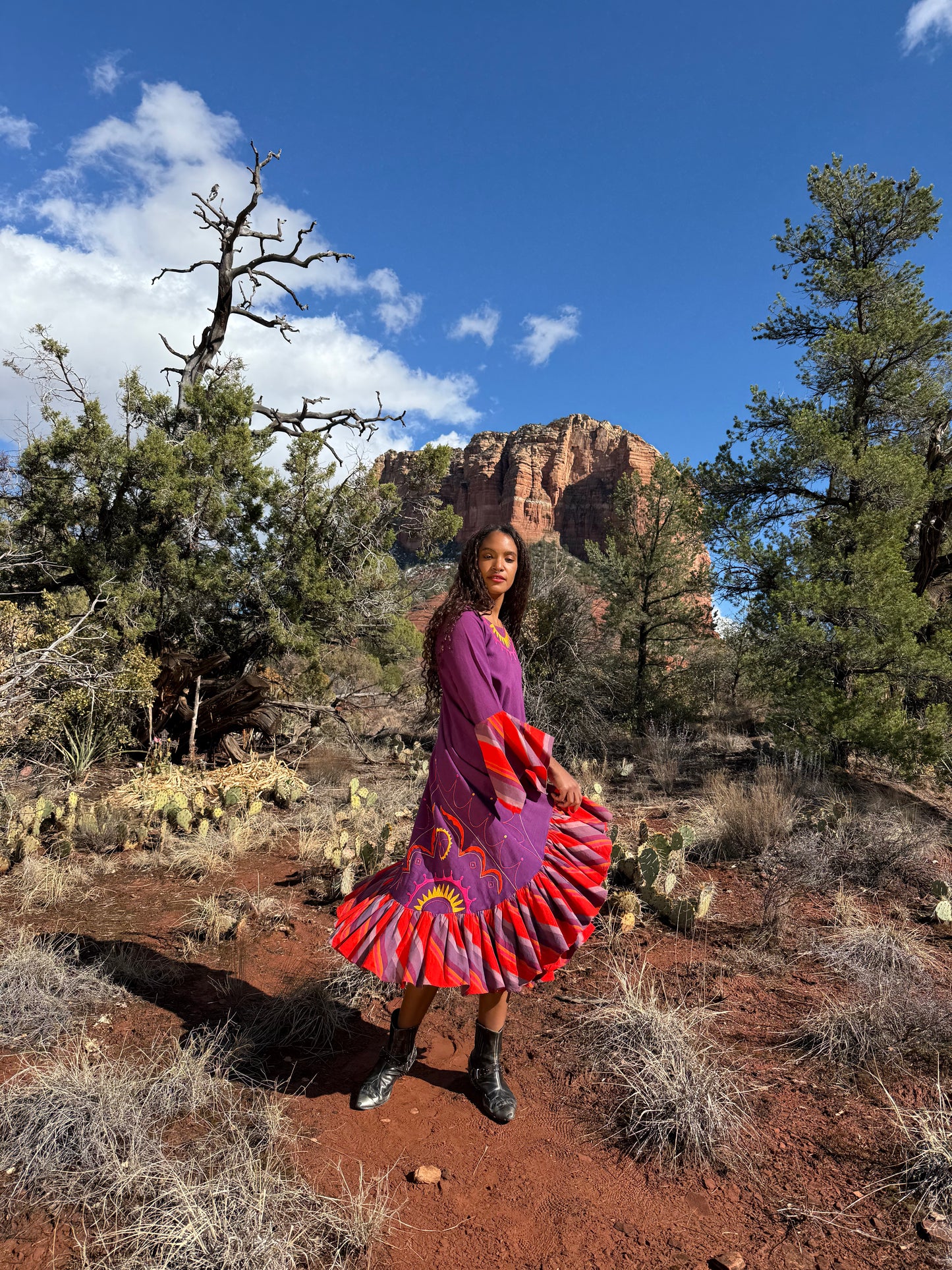 Vintage 70s Folk Dress