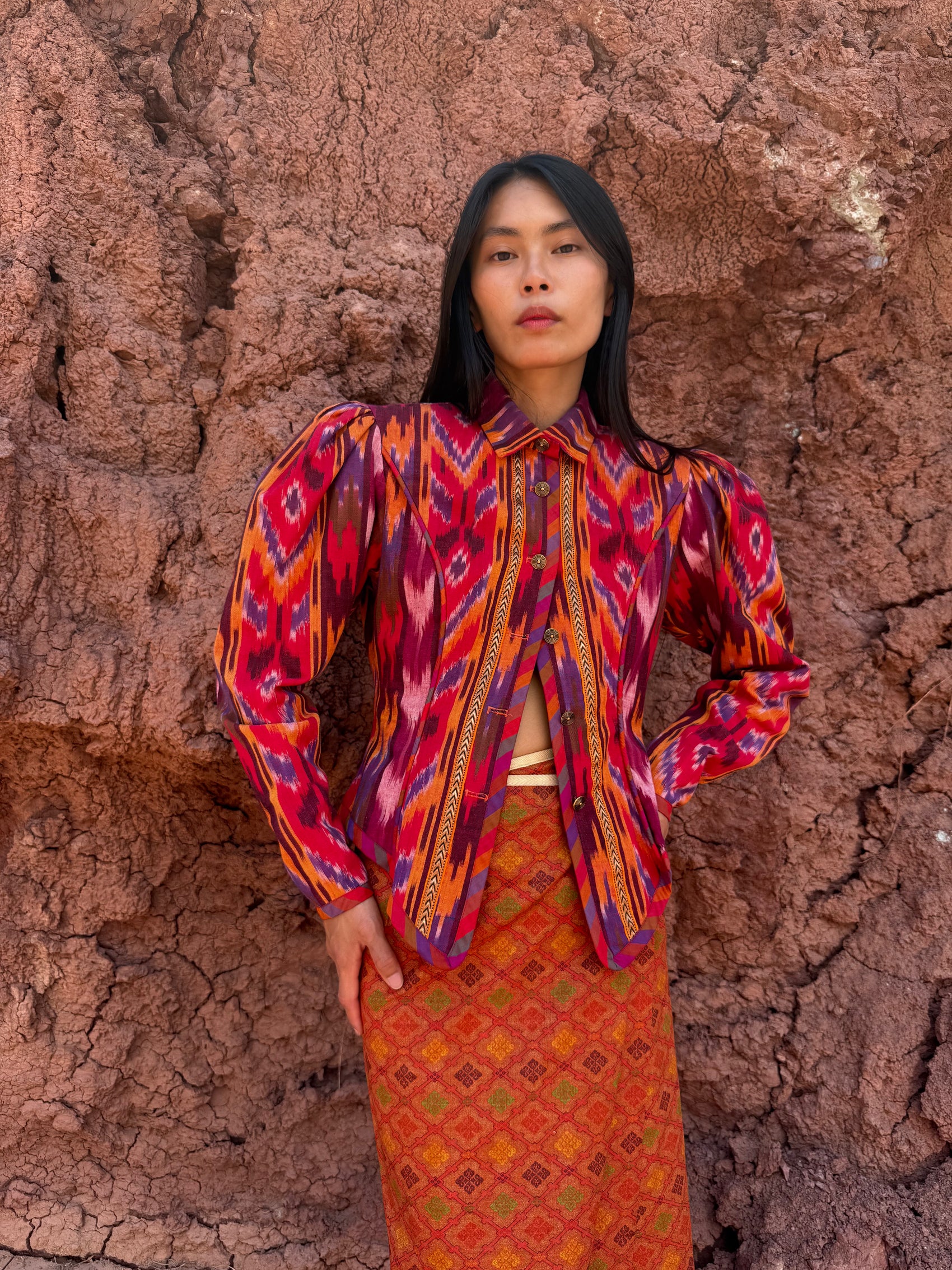 Vintage 80s Ikat Jacket