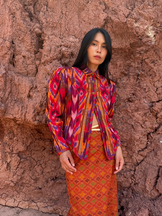 Vintage 80s Ikat Jacket
