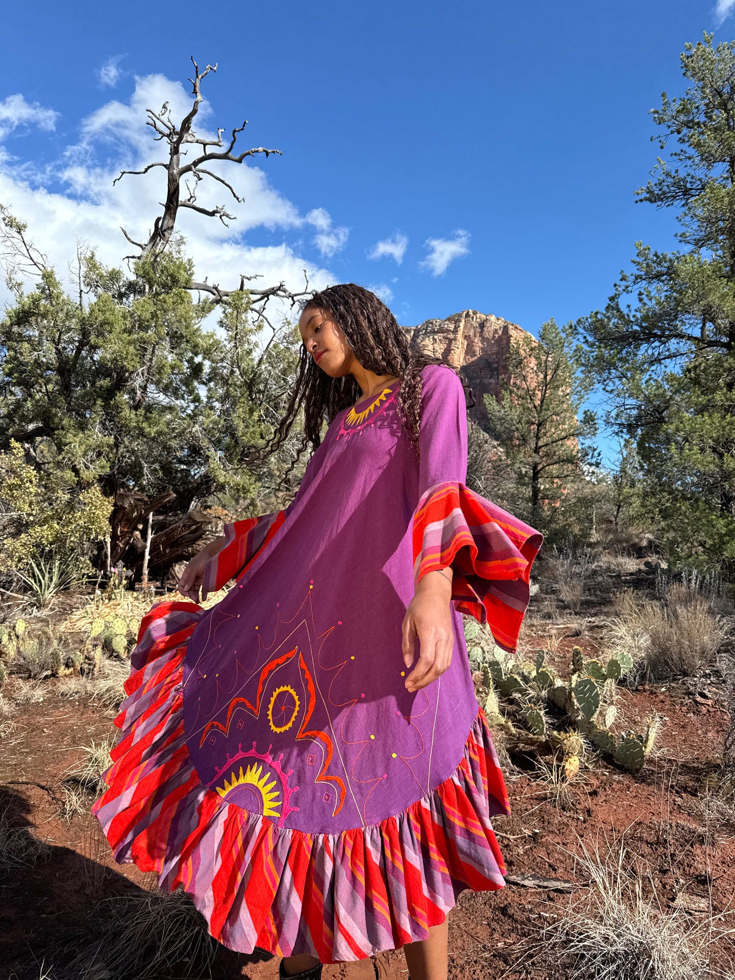 Vintage 70s Folk Dress