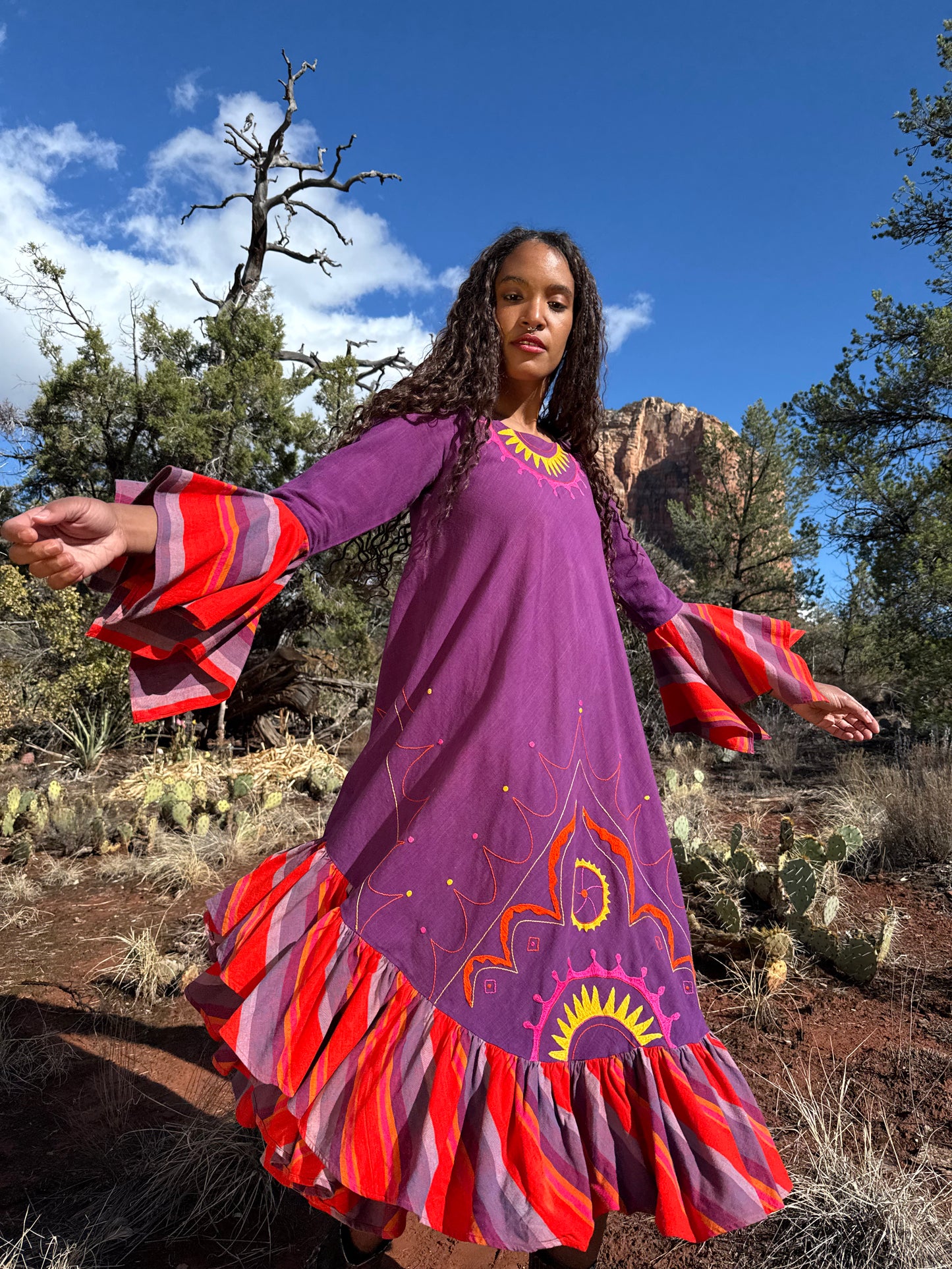 Vintage 70s Folk Dress