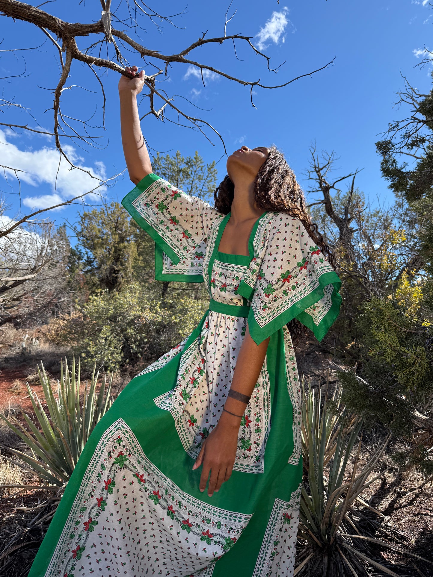 Vintage 70s Hankerchief Cut Dress
