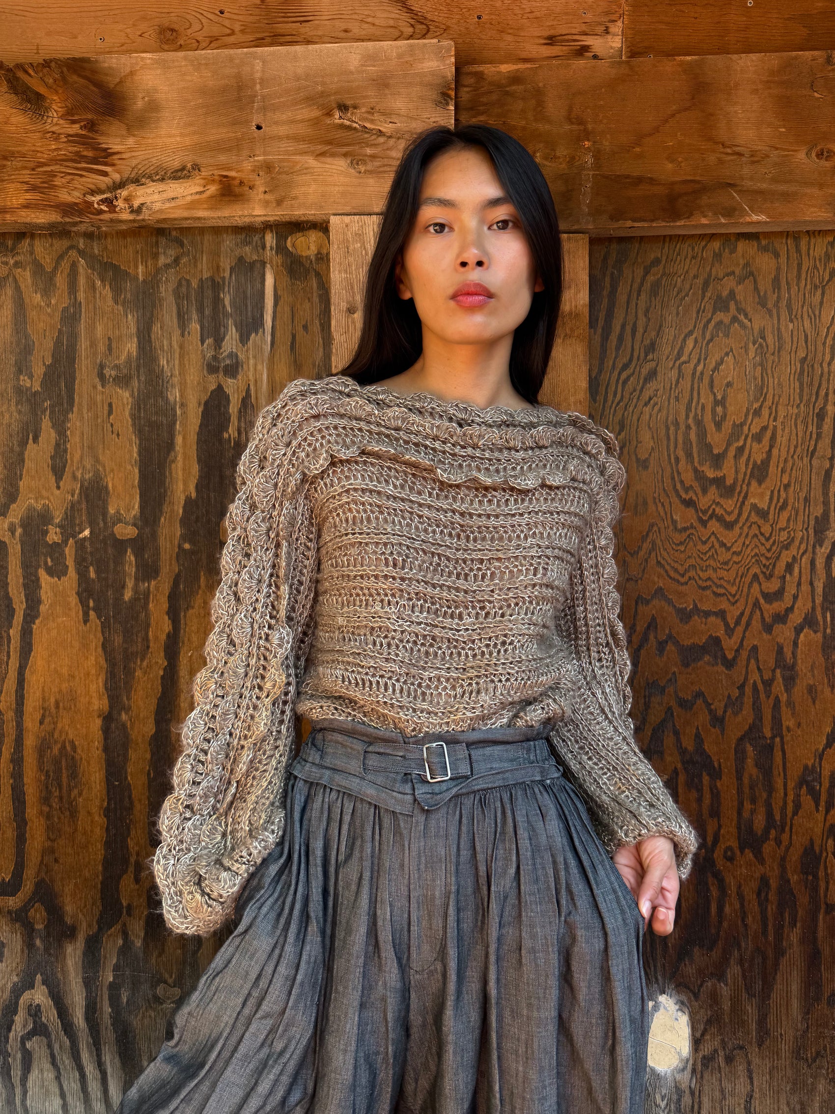 Vintage 80s Scalloped Sweater