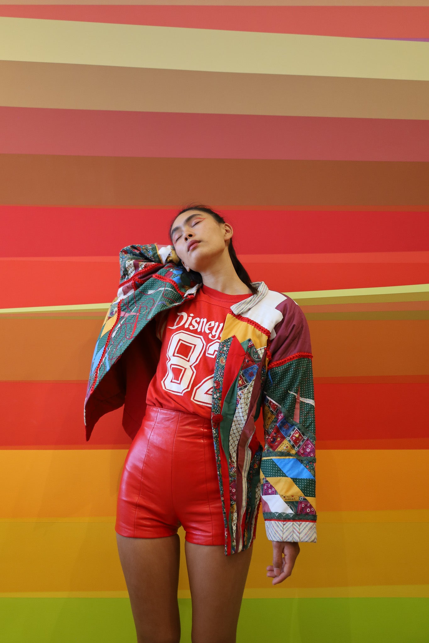 VIntage Red Leather Shorts