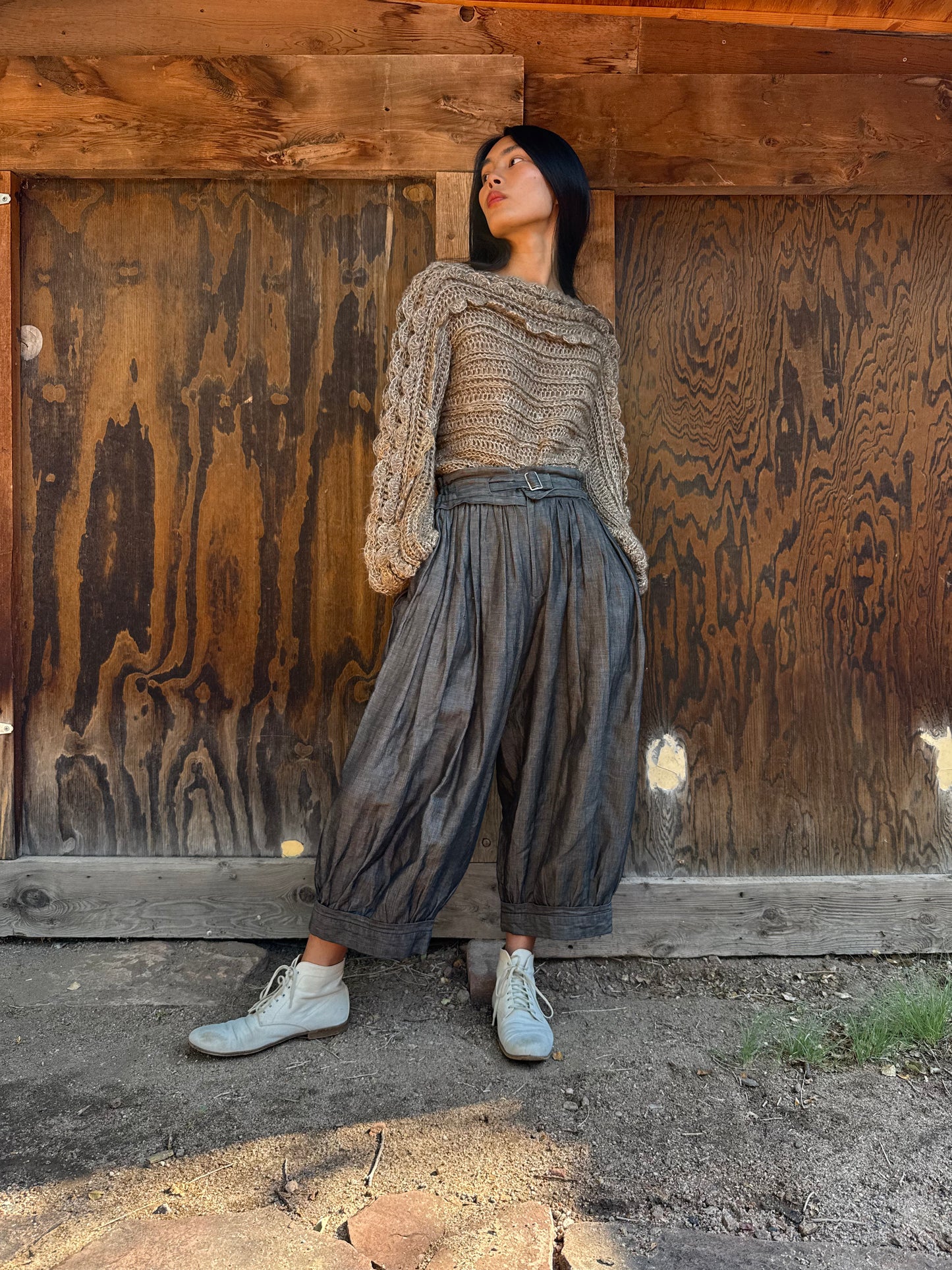 Vintage 80s Pleated Balloon Pants by Issey Miyake Plantation
