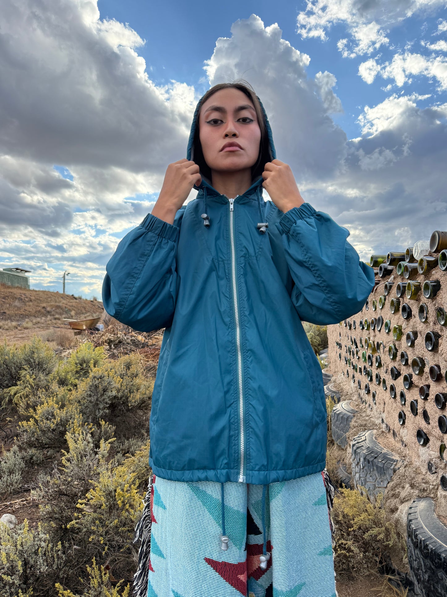 Vintage 80s Patch Windbreaker