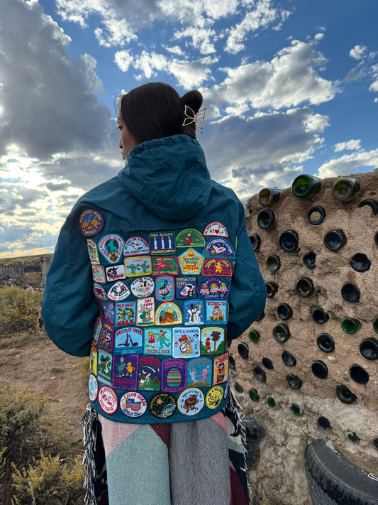 Vintage 80s Patch Windbreaker