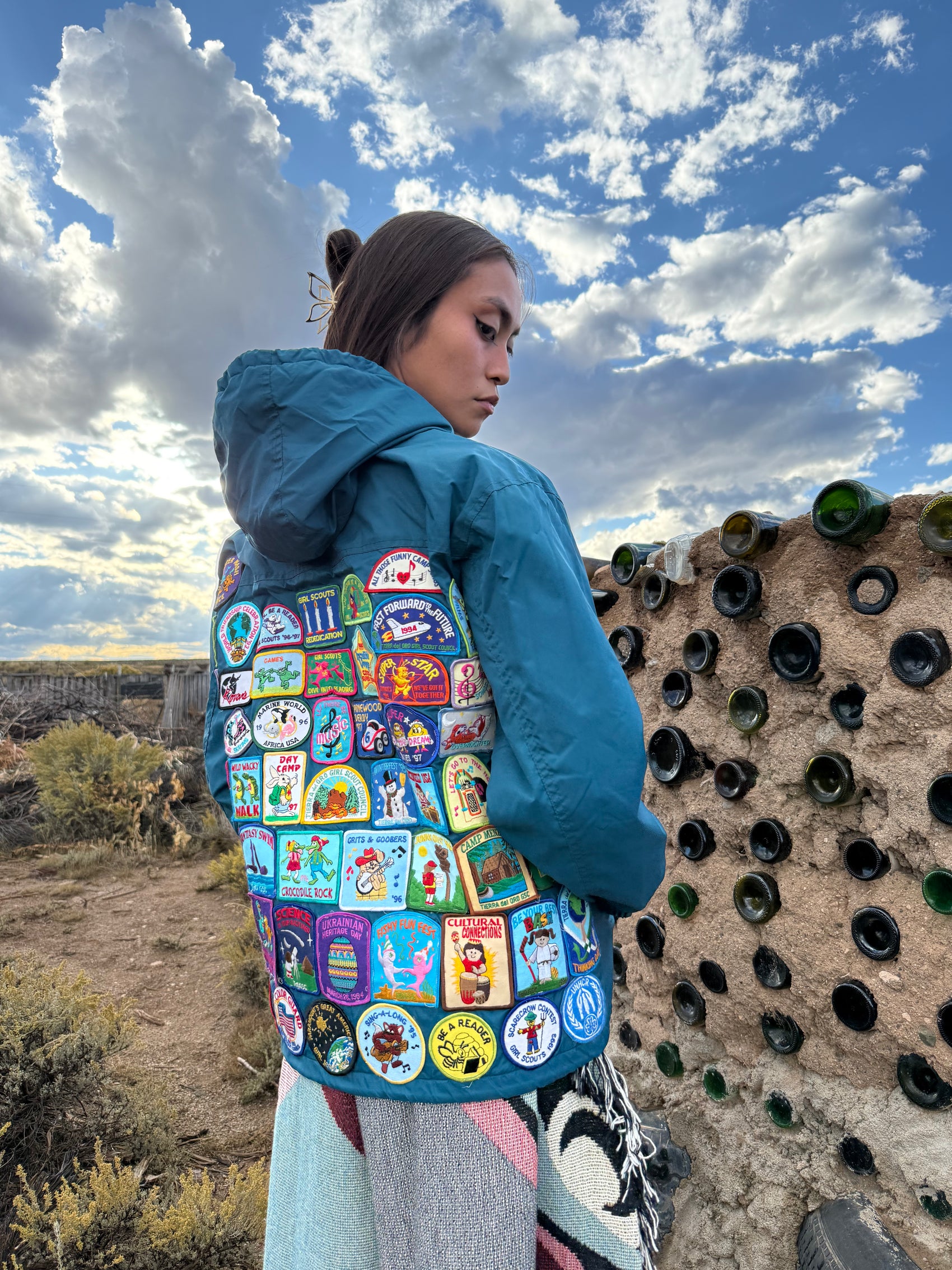 Vintage 80s Patch Windbreaker