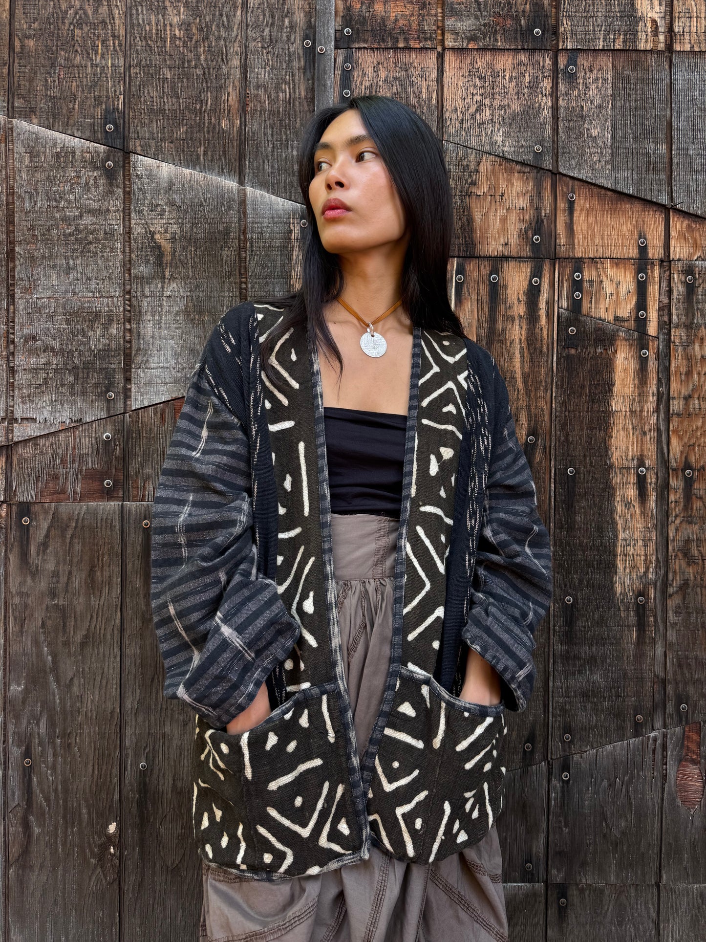 Vintage 80s Ikat Cardigan