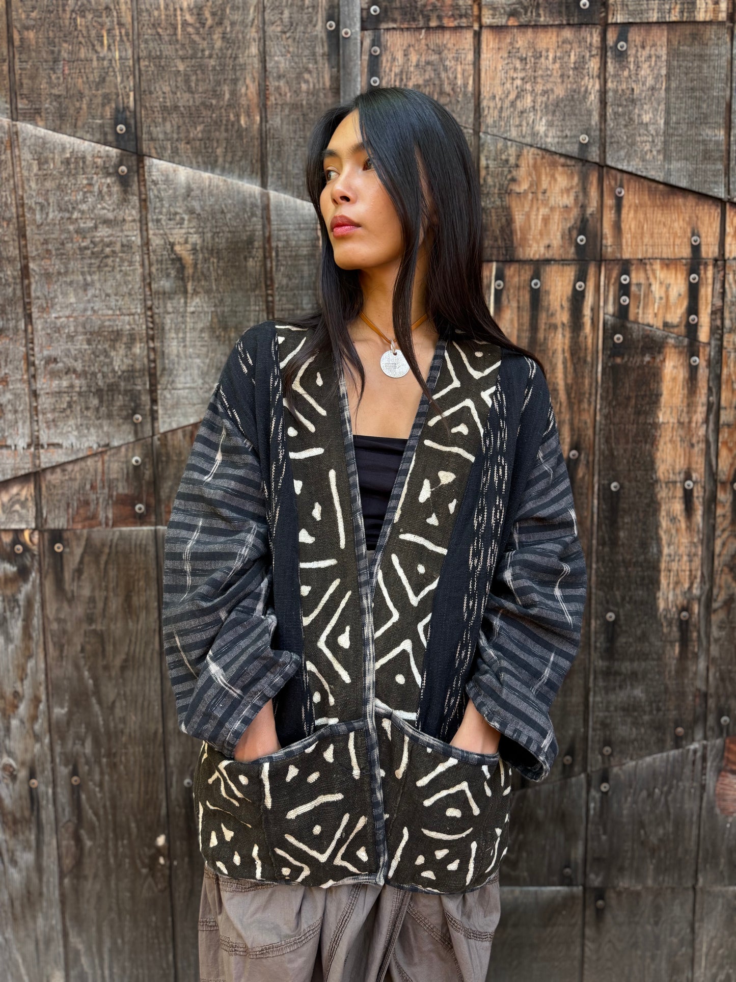 Vintage 80s Ikat Cardigan