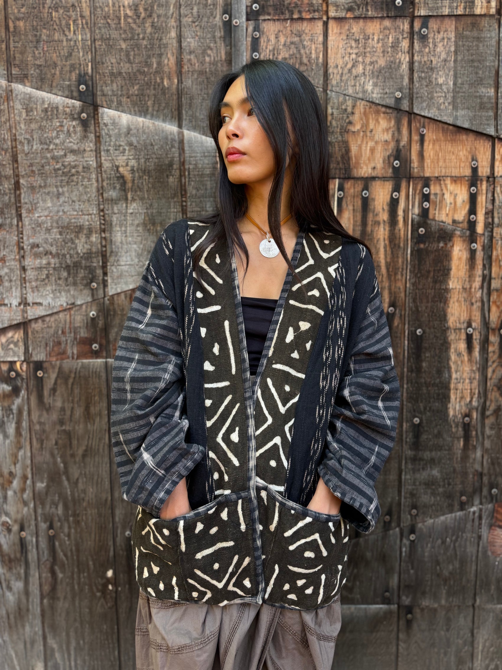 Vintage 80s Ikat Cardigan