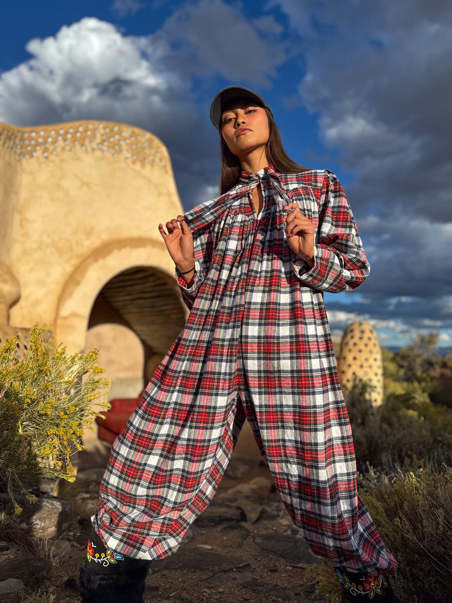 Vintage Norma Kamali Flannel Jumpsuit