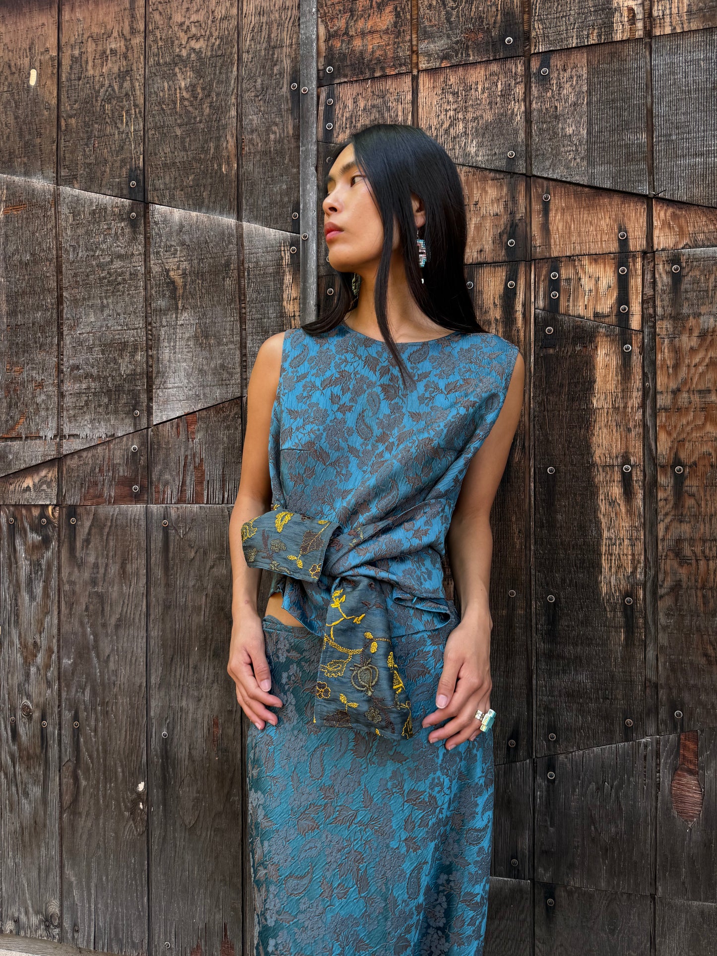 Vintage 90s Brocade Tank and Skirt Dries Van Noten