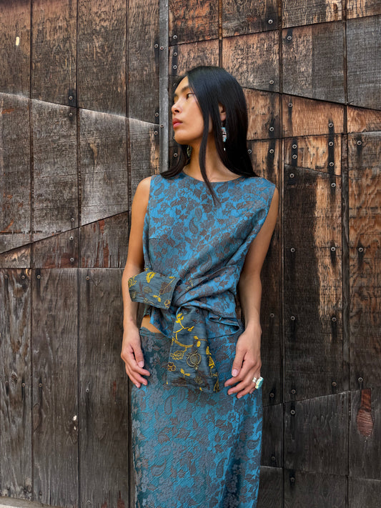 Vintage 90s Brocade Tank and Skirt Dries Van Noten
