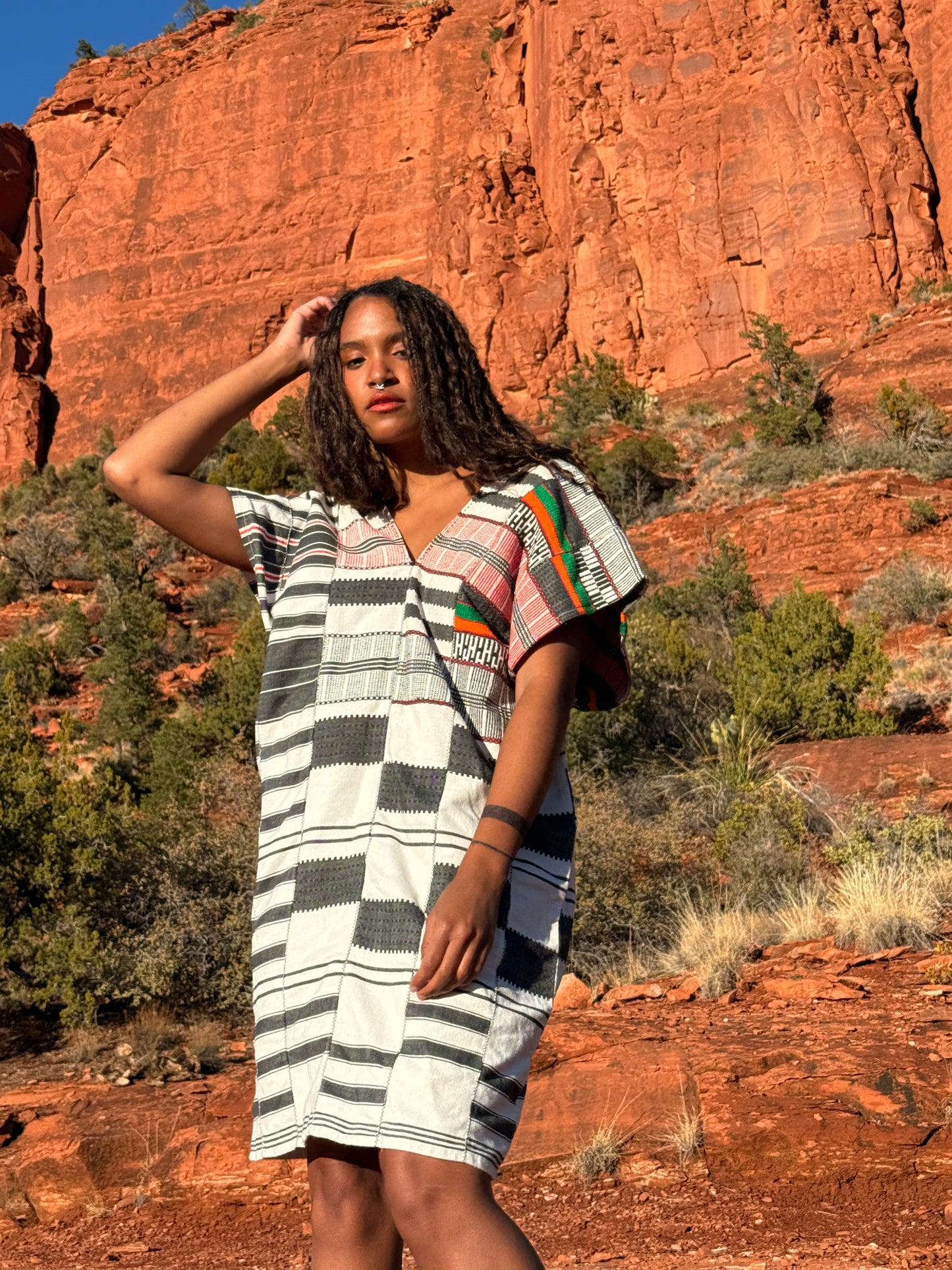 Vintage Kente Cloth Dress