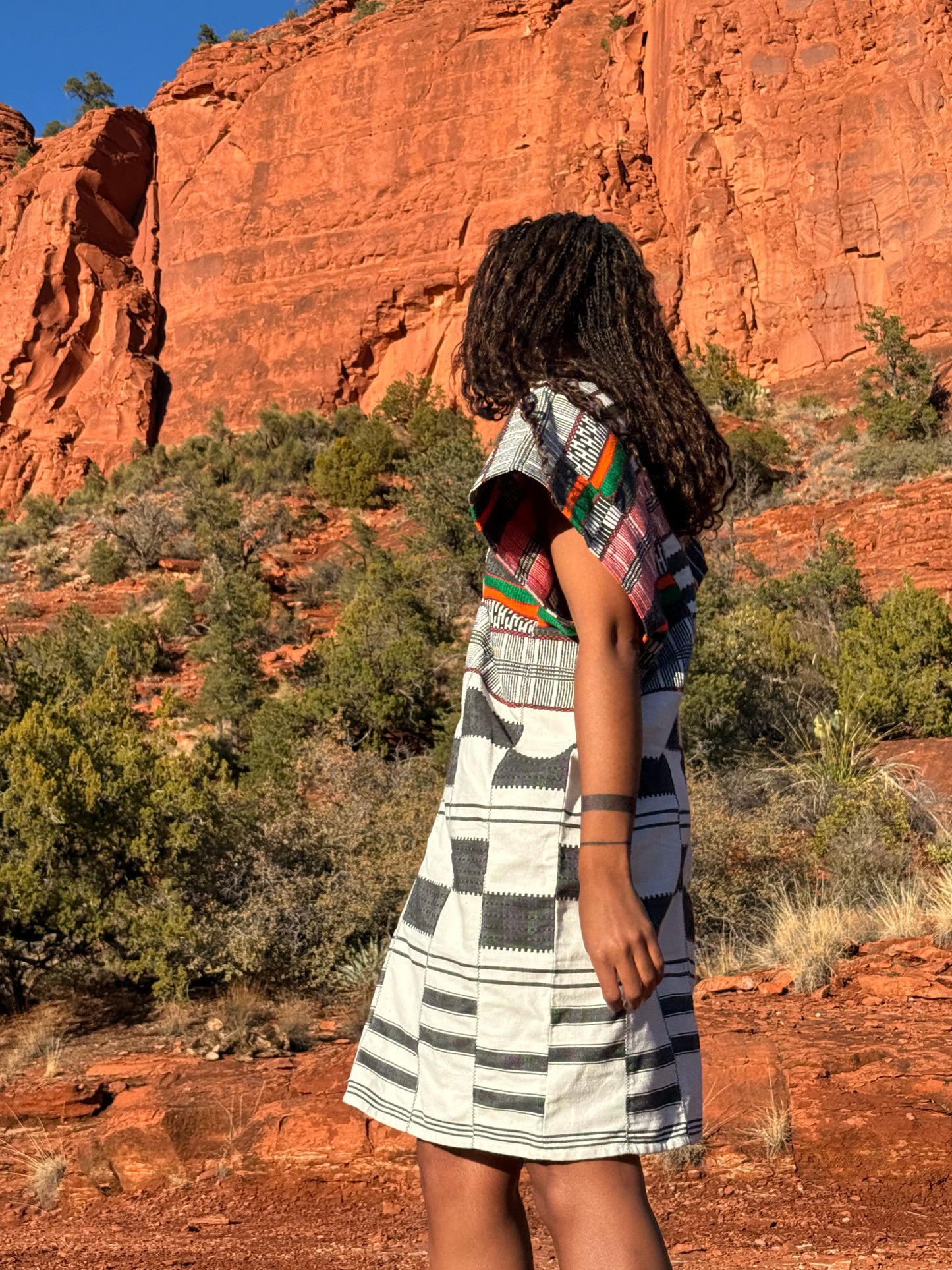 Vintage Kente Cloth Dress