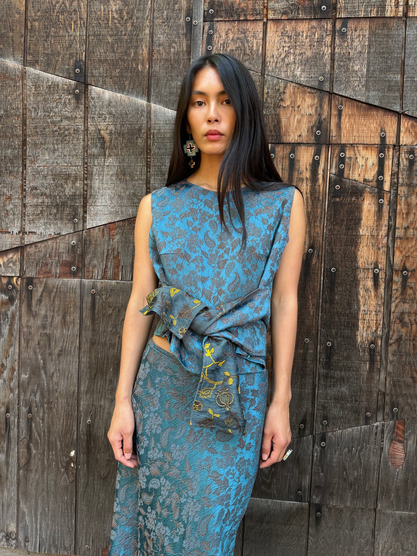Vintage 90s Brocade Tank and Skirt Dries Van Noten