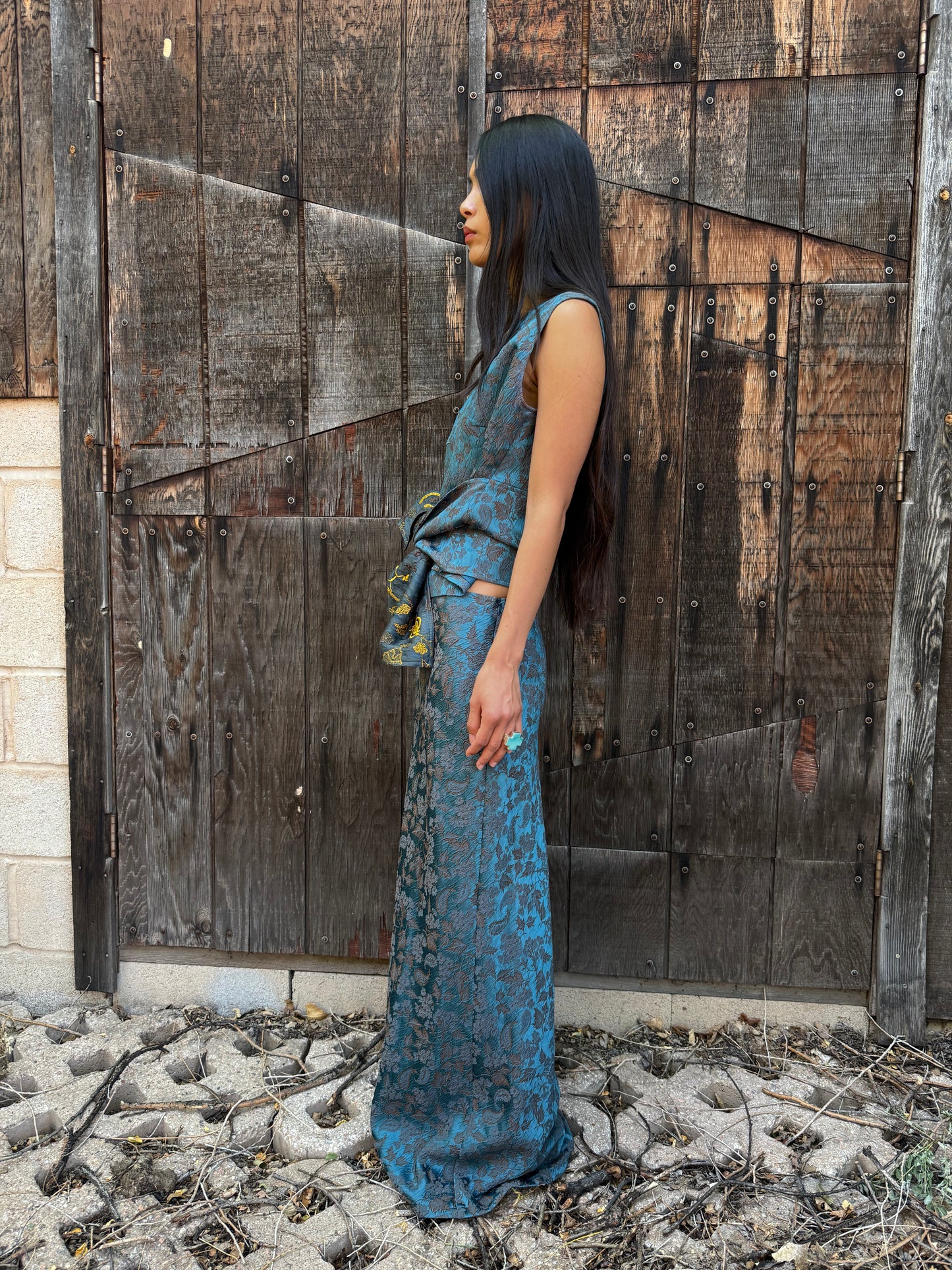 Vintage 90s Brocade Tank and Skirt Dries Van Noten