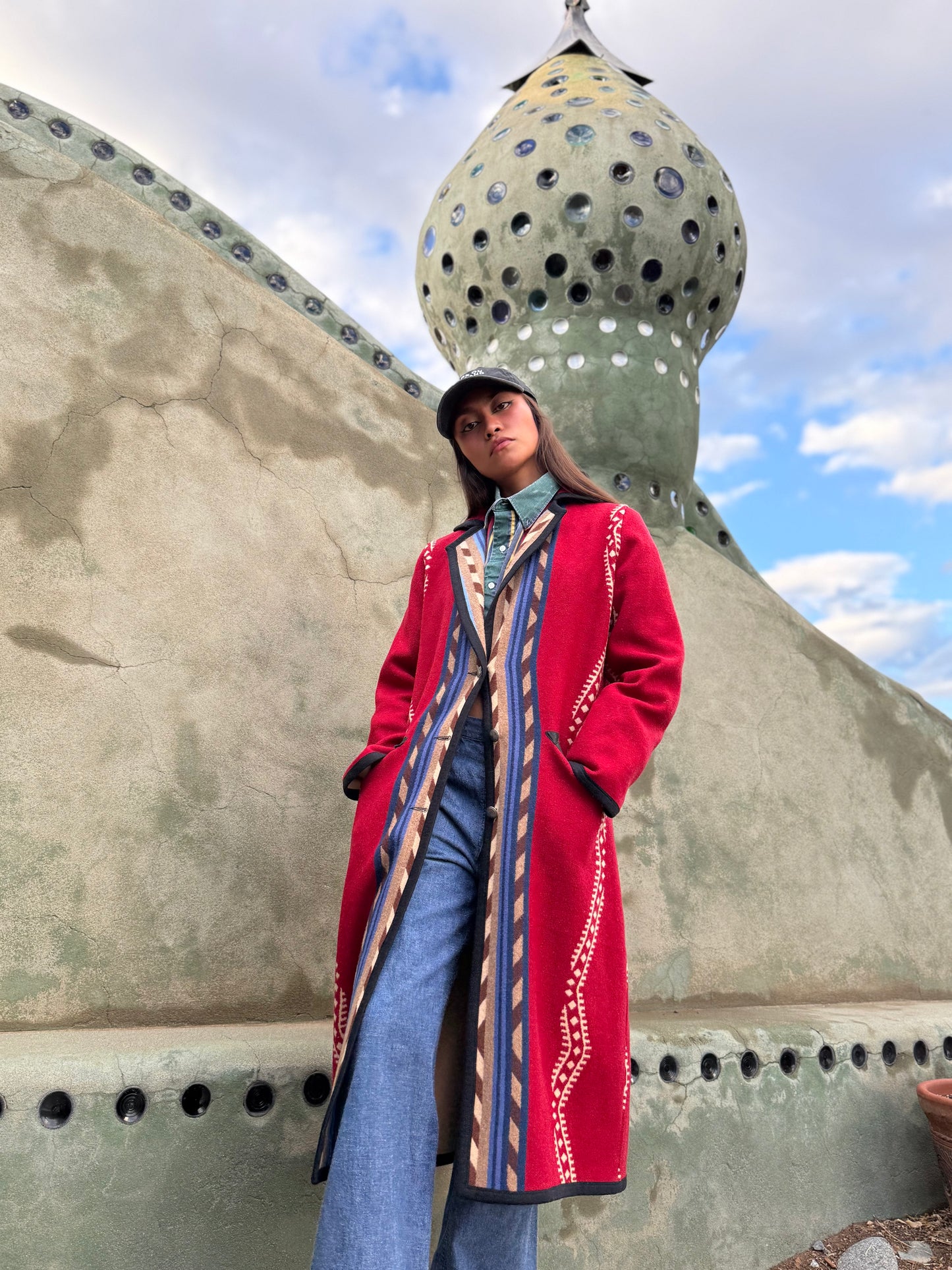 Vintage 80s Reversible Blanket Jacket