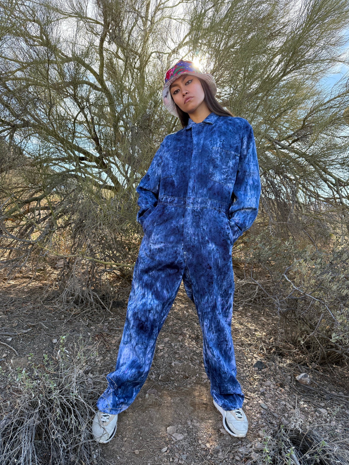 Limited Edition Hand Dyed Flysuit- Indigo Rain
