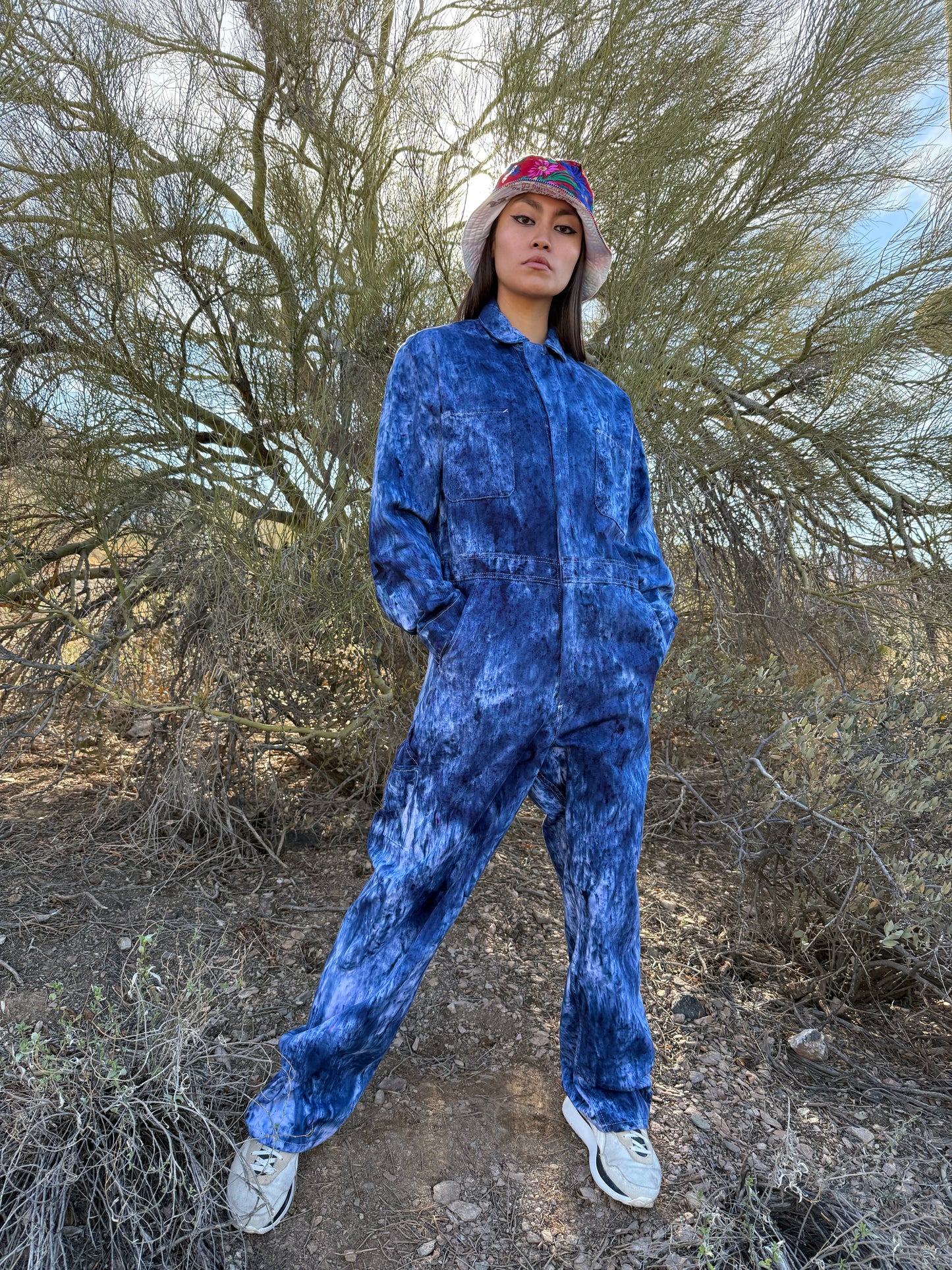 Limited Edition Hand Dyed Flysuit- Indigo Rain