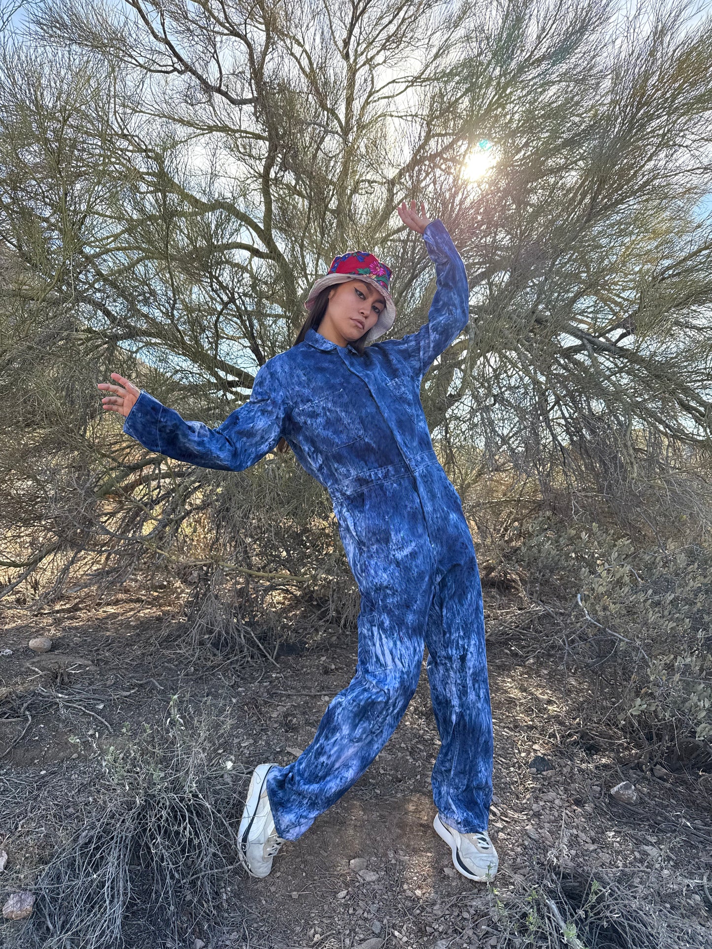 Limited Edition Hand Dyed Flysuit- Indigo Rain
