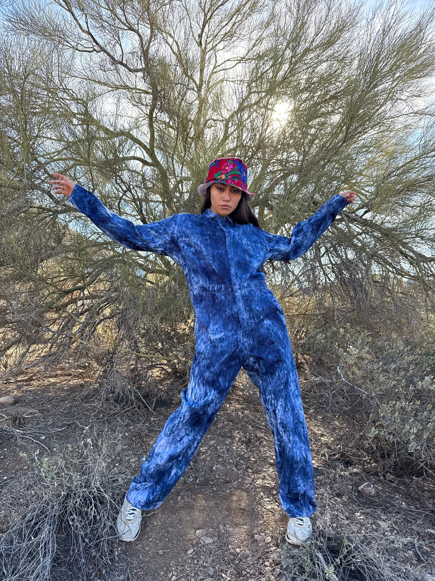 Limited Edition Hand Dyed Flysuit- Indigo Rain