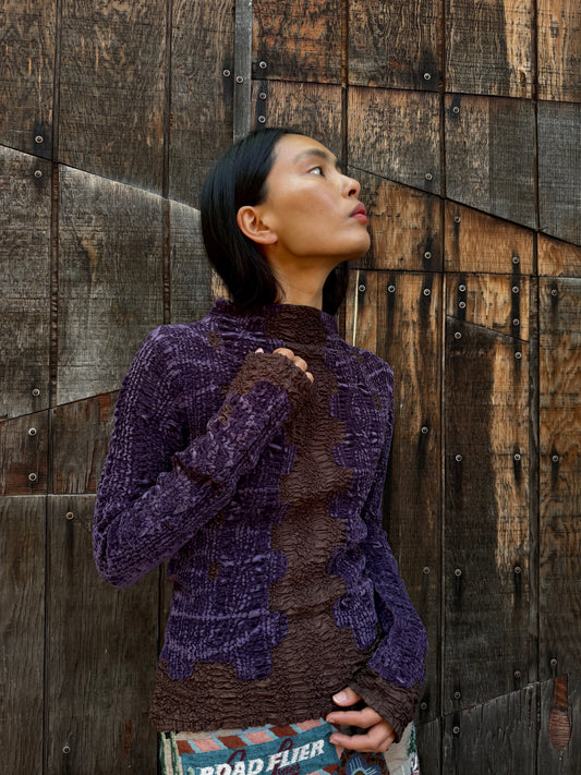 Vintage 90s Velvet Top by Yoshiki Hishinuma