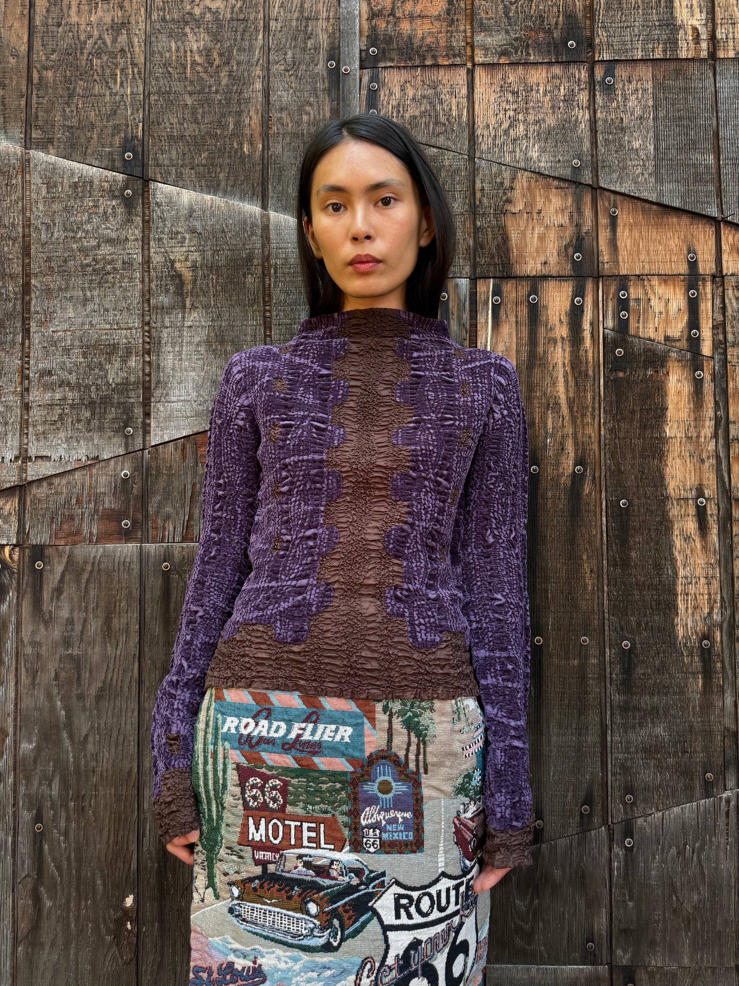 Vintage 90s Velvet Top by Yoshiki Hishinuma