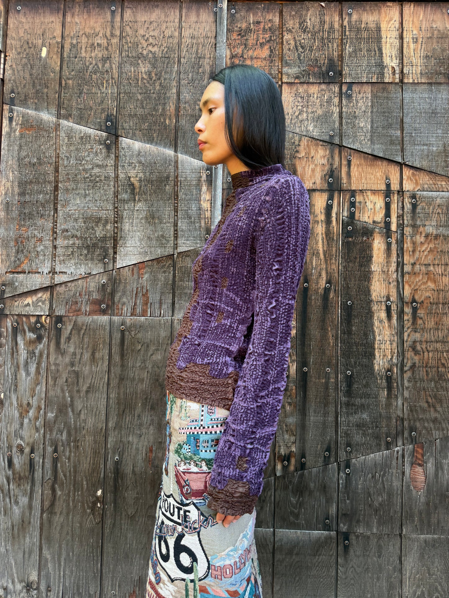 Vintage 90s Velvet Top by Yoshiki Hishinuma