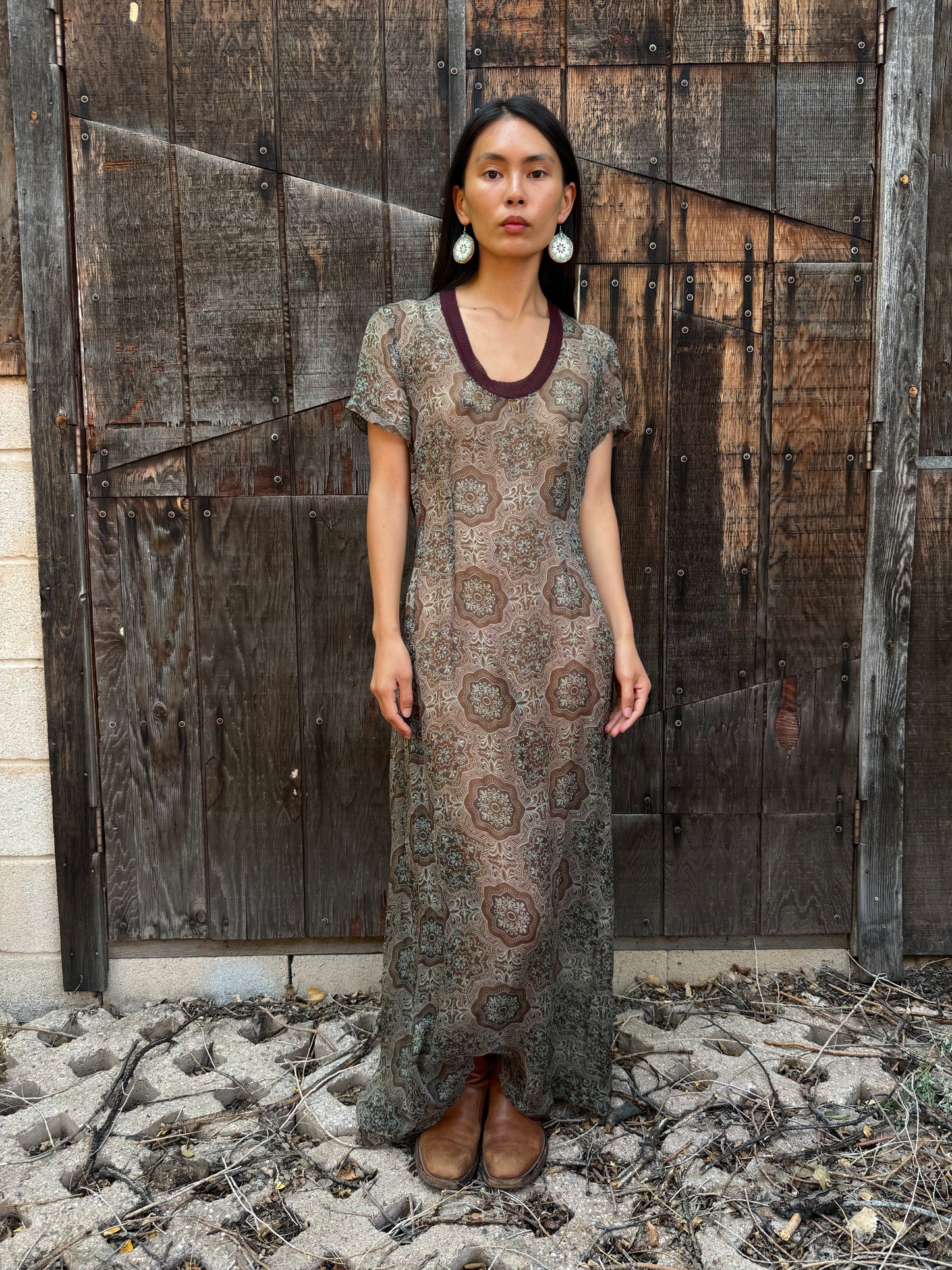Vintage 90s Silk Chiffon Dries Van Noten Size 38