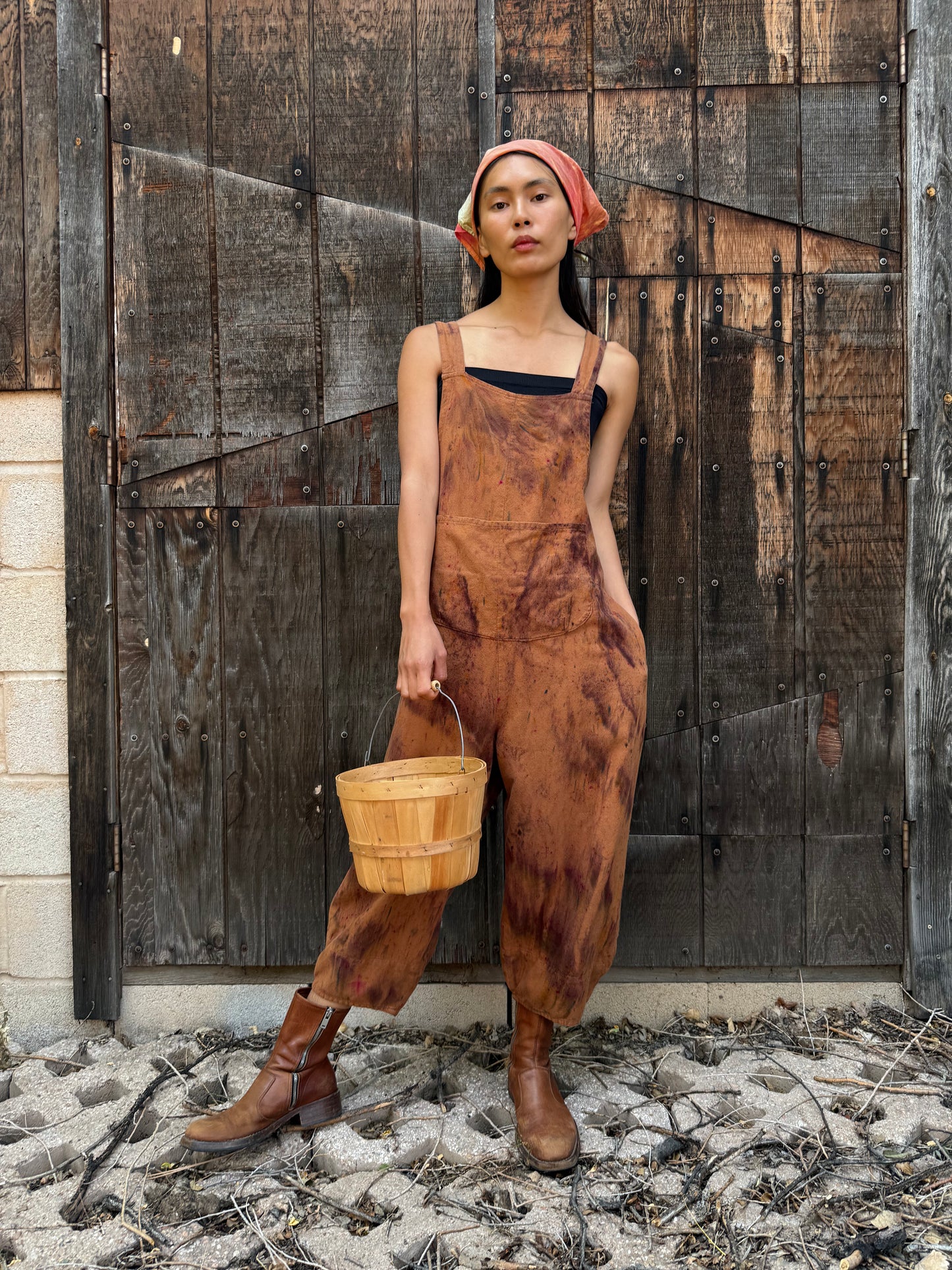 Hand-Dyed Cotton Overalls (Size 1)