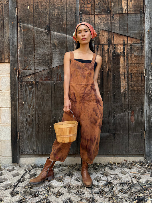 Hand-Dyed Cotton Overalls (Size 1)