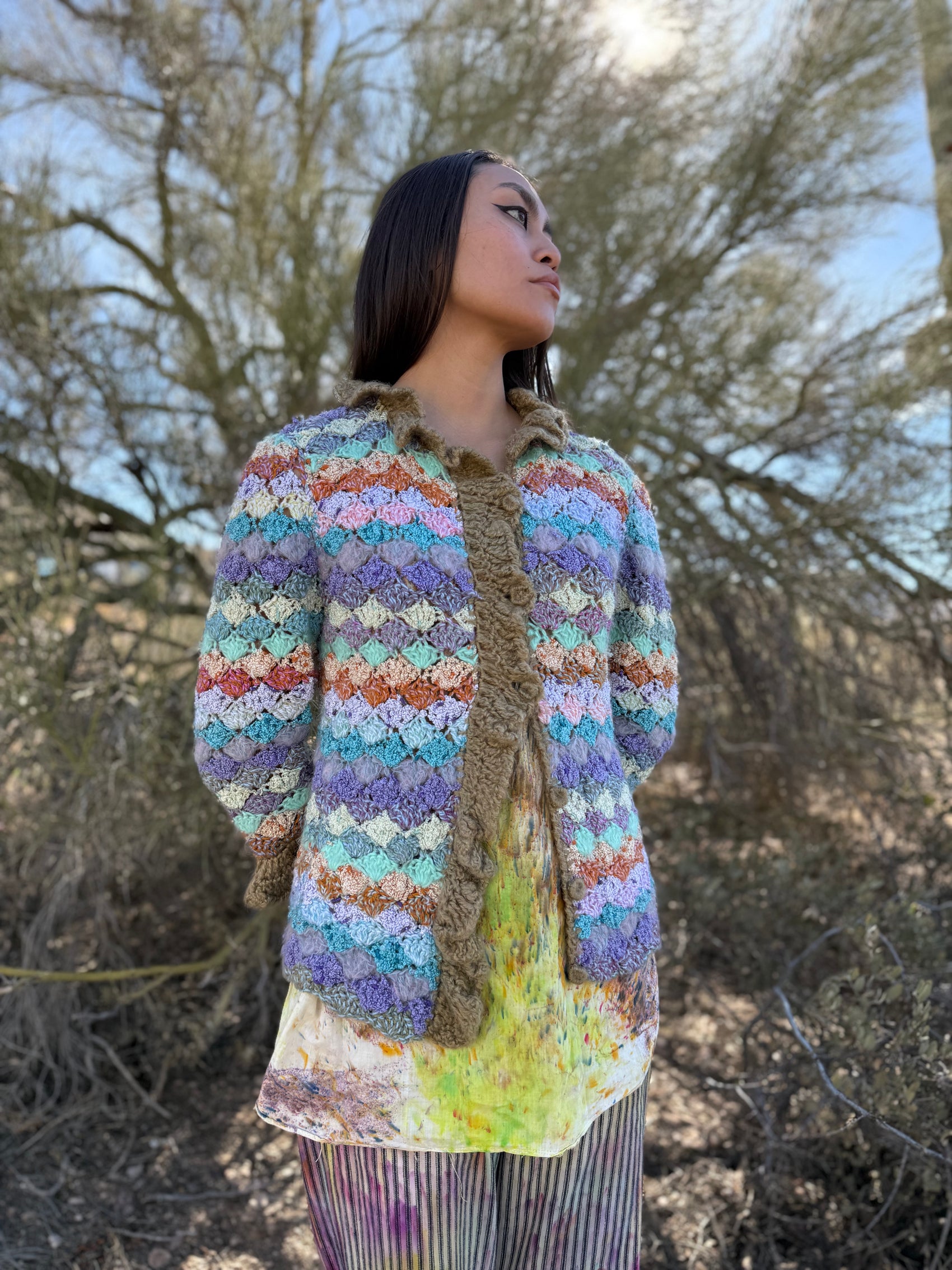 Vintage 80s Multicolor Stripe Sweater